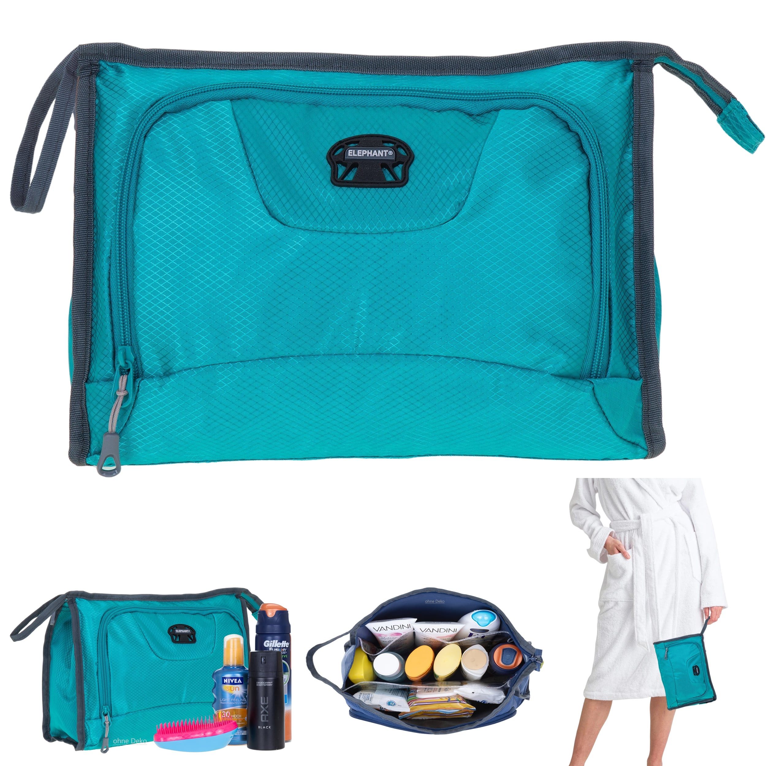 ELEPHANT Kulturbeutel Kulturtasche Trainer groß Kosmetiktasche, Washbag Reise Gepäck Beautycase Tasche