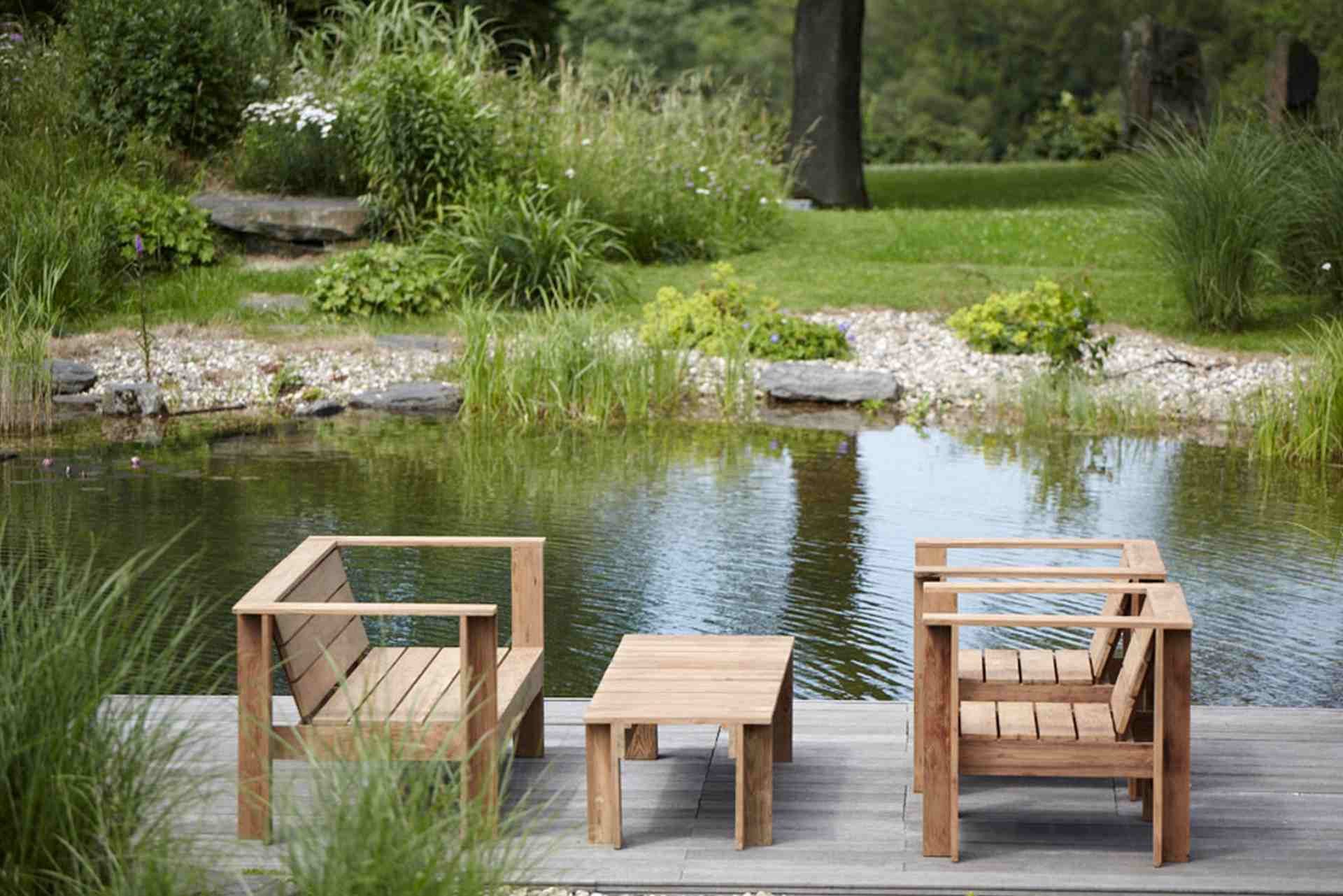 jankurtz Gartensessel Lounge Batten Sessel aus recyceltem Teakholz