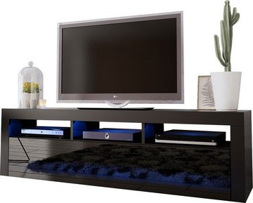 pressiode Lowboard TV Board Lowboard Unterschrank Sideboard in Weiß schwarz Hochglanz