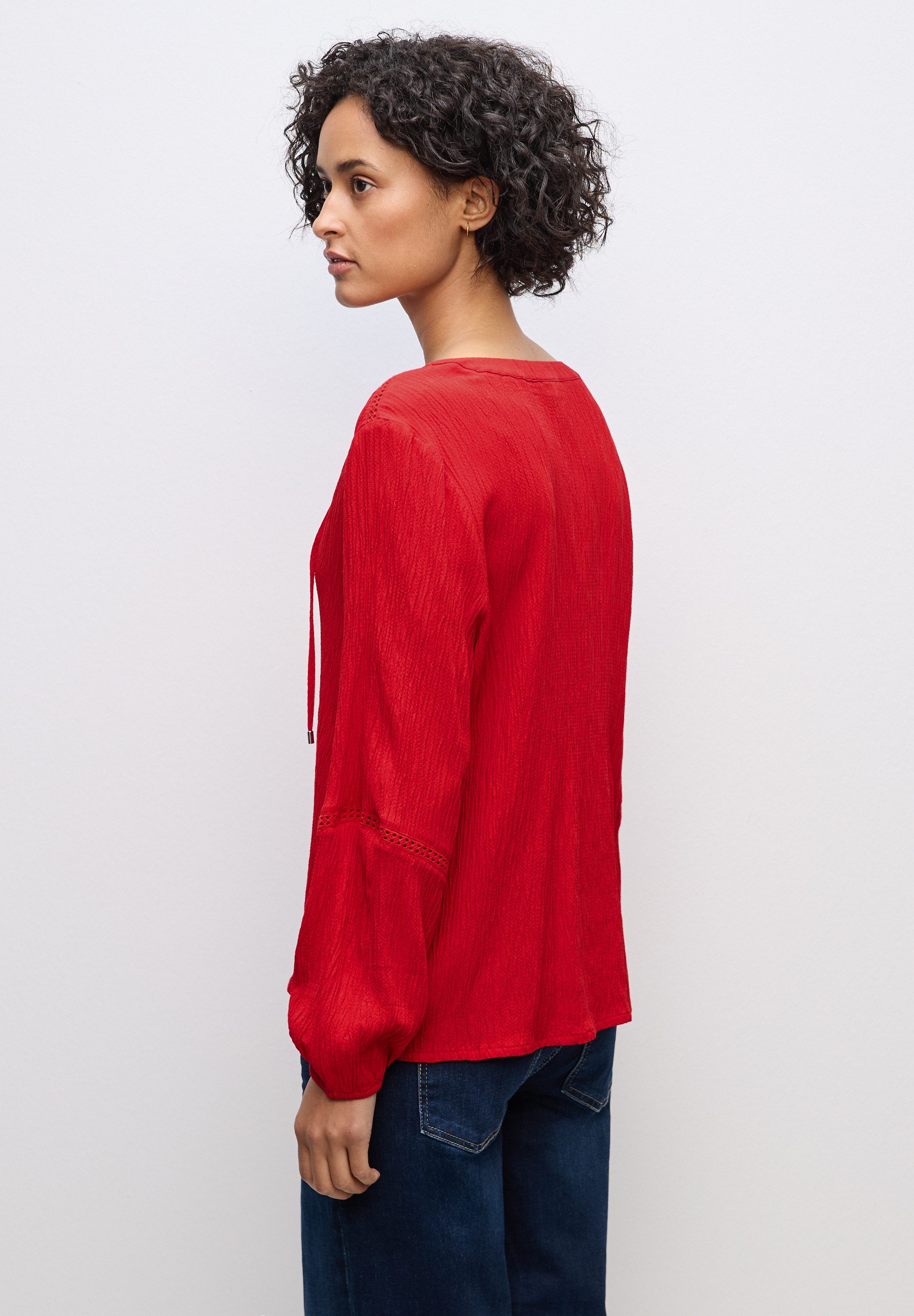 STREET ONE Langarmbluse in Unifarbe