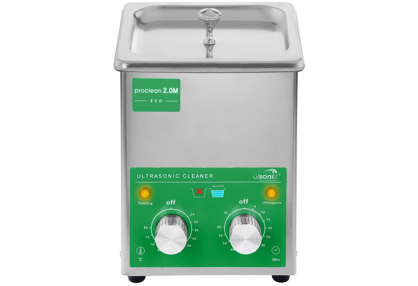 Thumbnail - Ulsonix Ultraschallreiniger 2 L Ultraschallreinigungsgerät Edelstahl Timer 60 W Eco