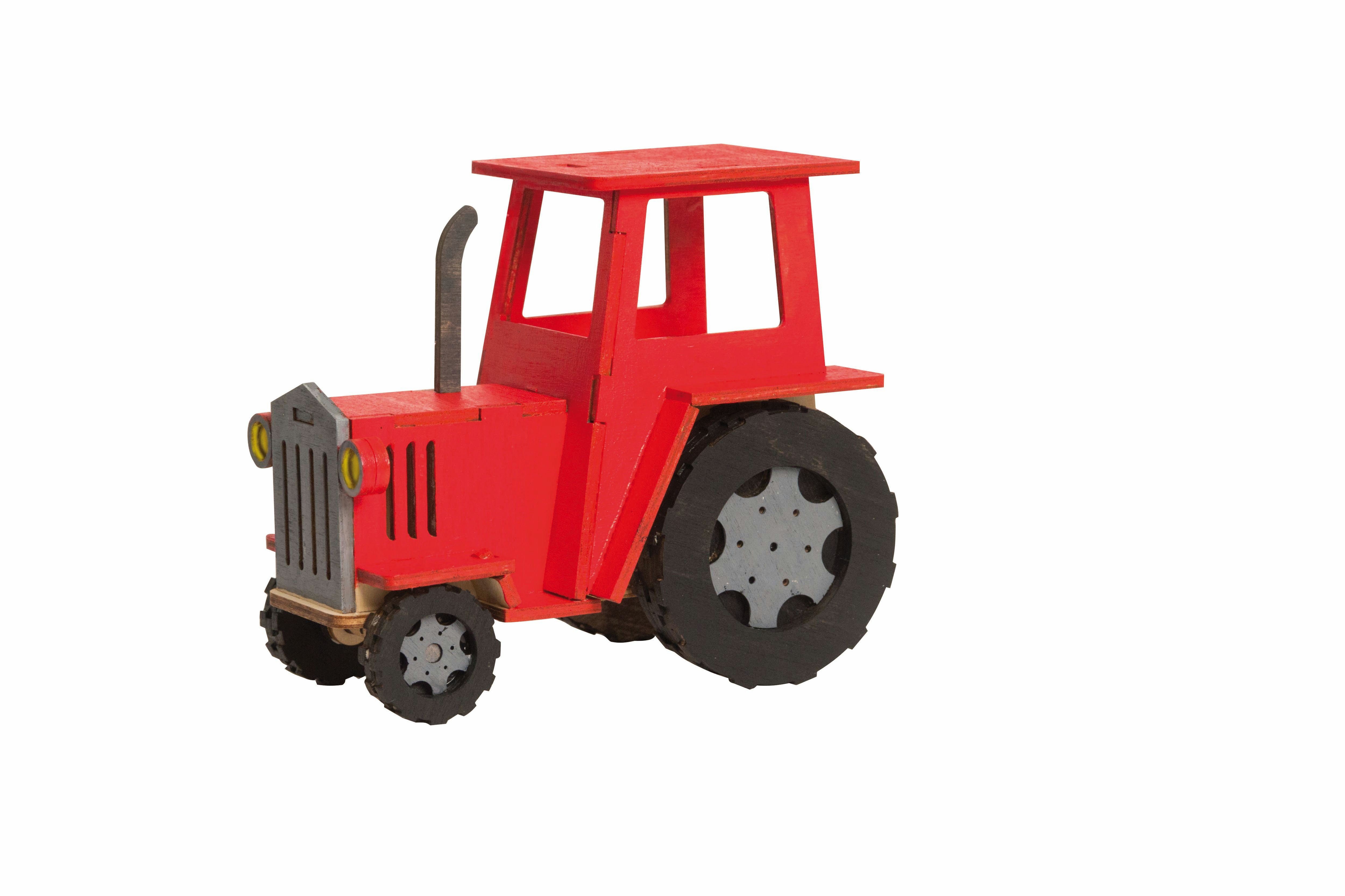 Traktor, Kuhnert für Maße ca. Fortgeschrittene Dekofigur Bastelset 10178, - 13x8x11cm