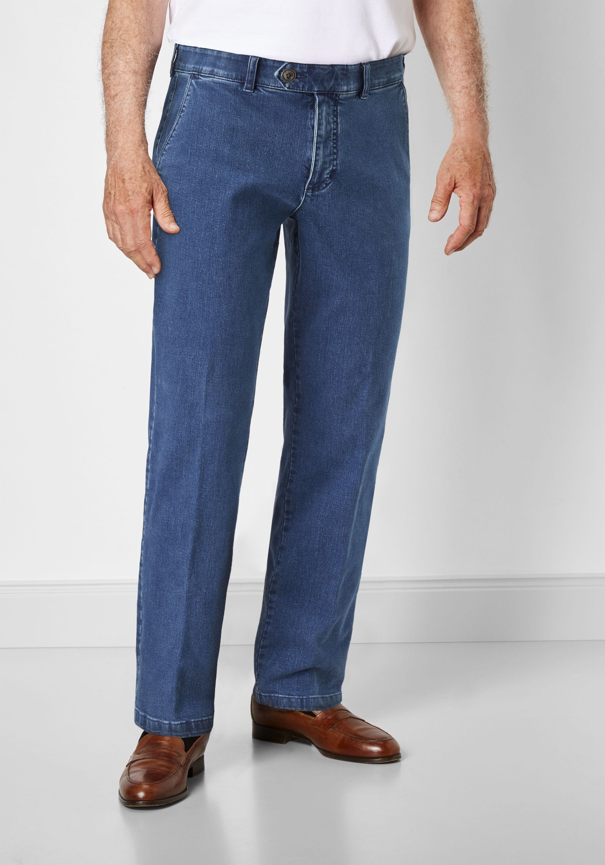 Suprax Regular-fit-Jeans Jeans mit Komfort-Dehnbund und Sicherheitstasche medium stone