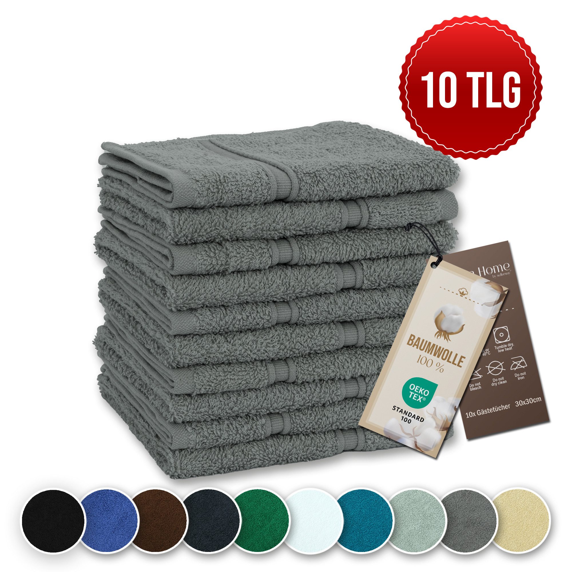 Veluna Home Gästehandtücher 30x30 cm Premium günstig online kaufen