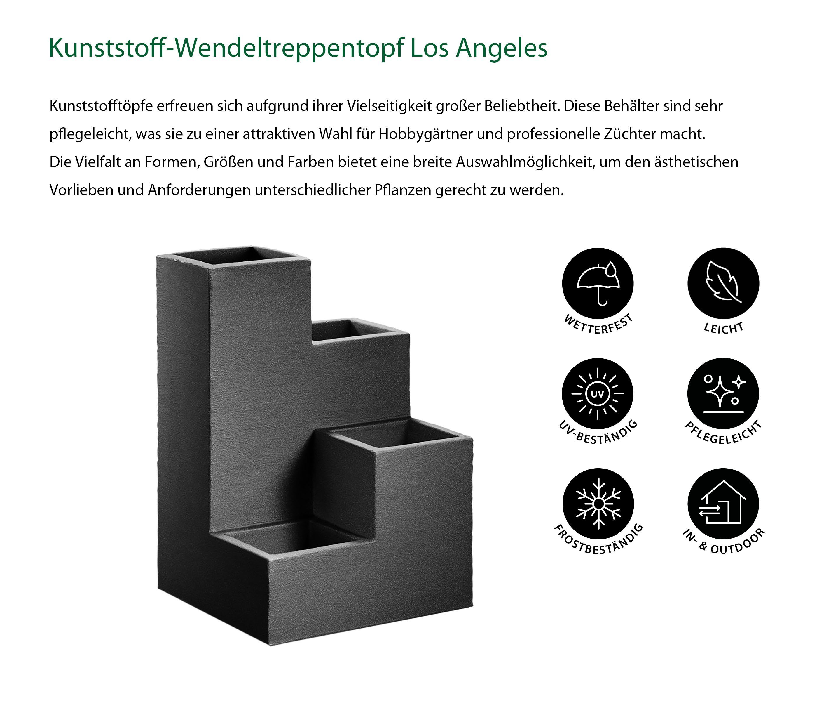Dehner Blumentopf Wendeltreppentopf Los Angeles ca. günstig online kaufen