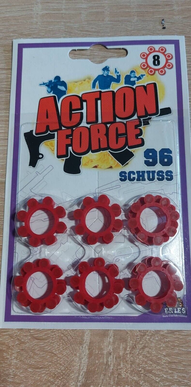 Fries Игрушкиmunition 8-er Ring 96 Schuss Munition Karneval Party Kinder Pistolen Revolver, 8er Ringe