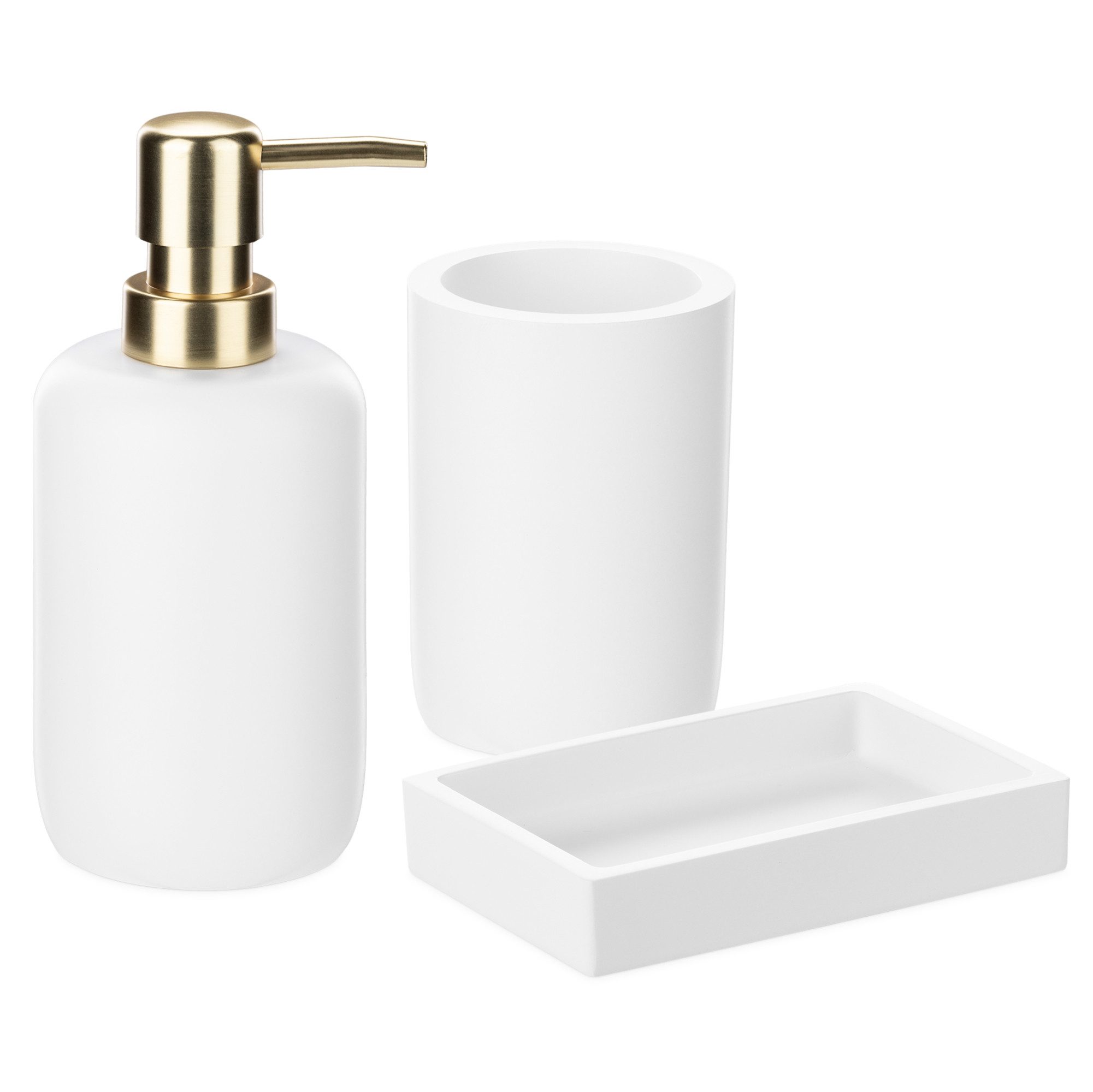 Navaris Badaccessoire-Set Badezimmer Set 3-teilig - günstig online kaufen