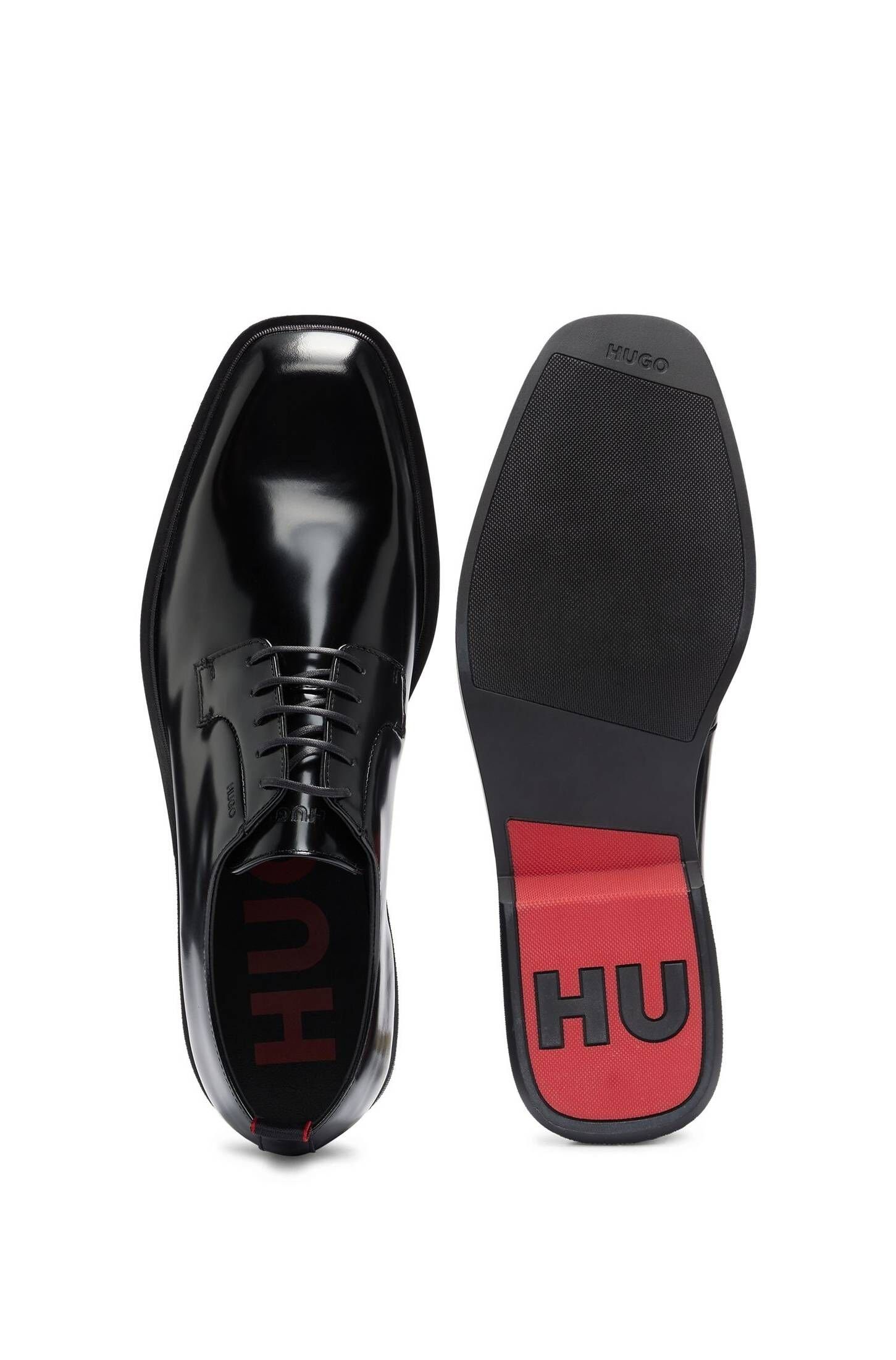 Leder Herren aus Schnürschuh HUGO Schnürschuhe IKER_DERB_BO