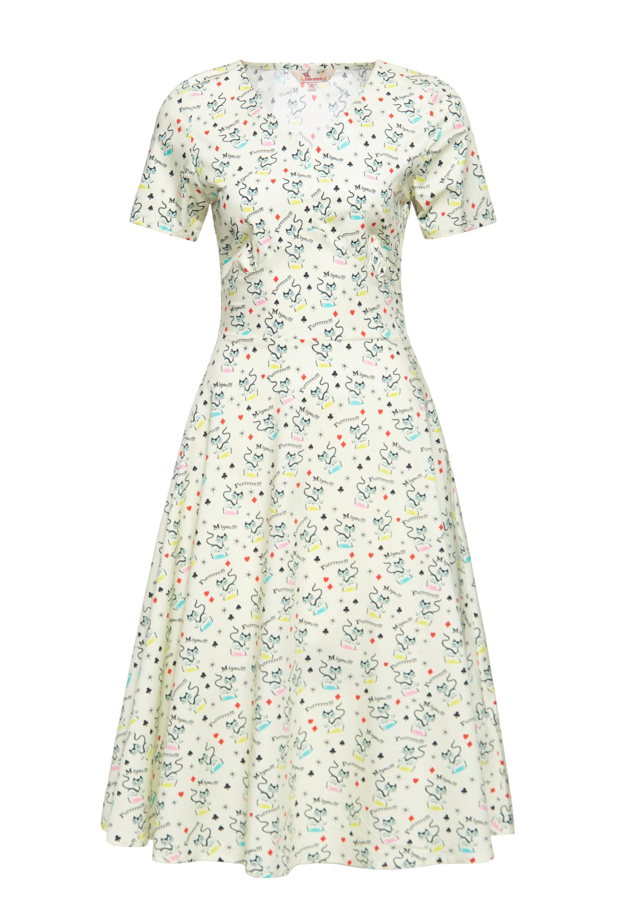 QueenKerosin Sommerkleid Retro Cats (1-tlg) mit günstig online kaufen