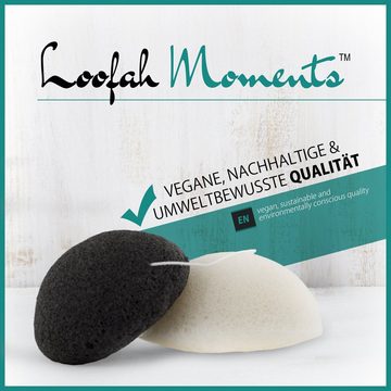 Loofah Moments Gesichtsreinigungsschwamm Loofah Moments™ Konjac Schwamm, Vegan & Plastikfrei, 1 tlg.