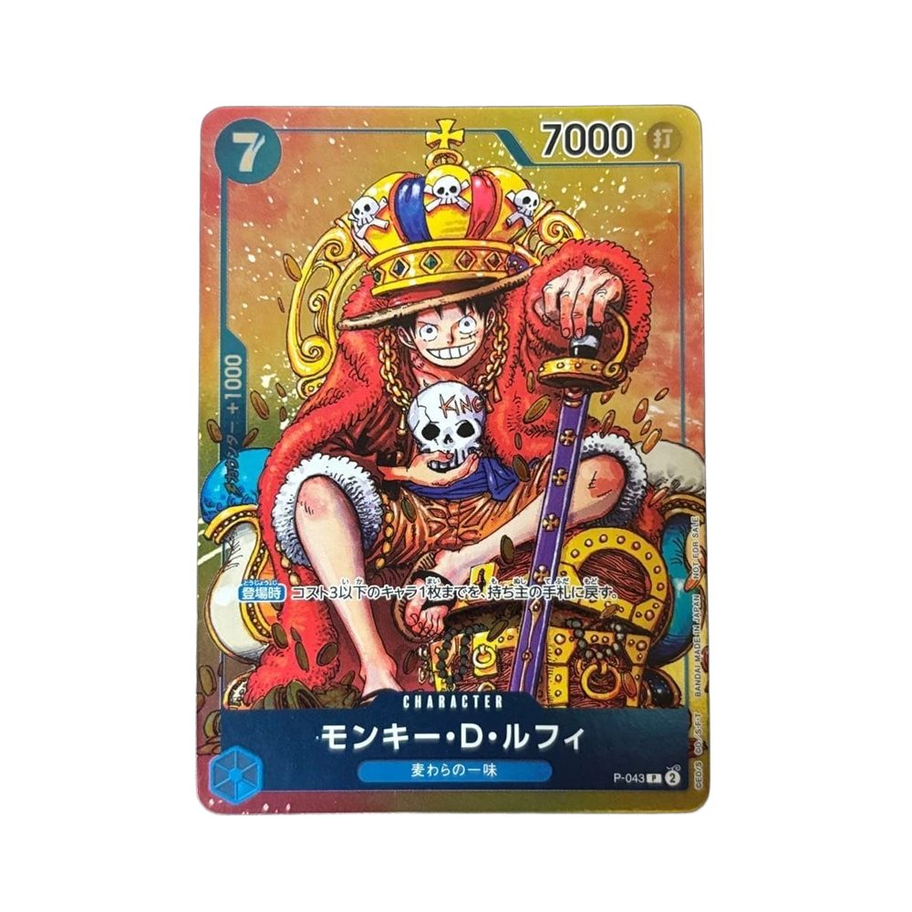 BANDAI NAMCO Sammelkarte One Piece Monkey D. Luffy Promo P-043 Weekly Shonen Jump Sammelkarte