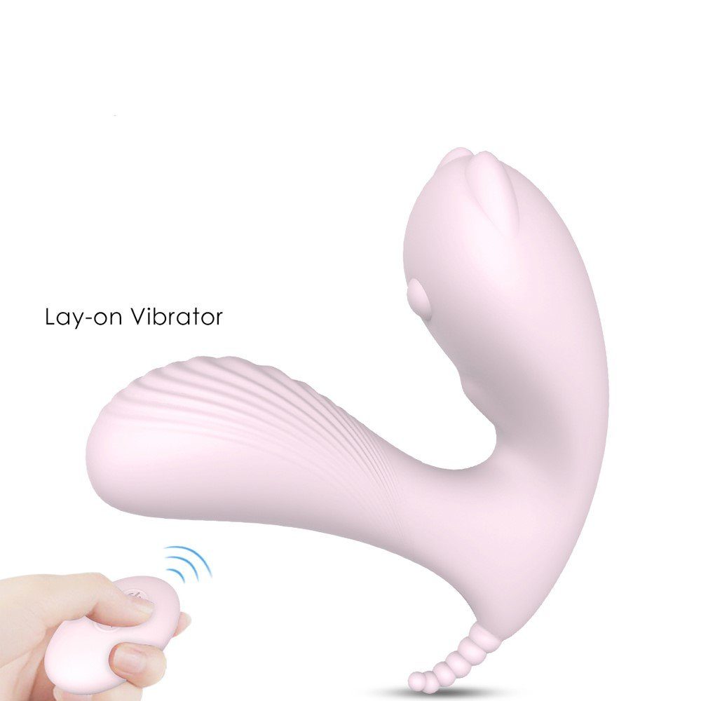 S-Hand Butterfly-Vibrator CARA Vibrator Silikon G Punkt Klitoris Stimulation 9 modi, (Packung, 3-tlg), mit Fernbedienung