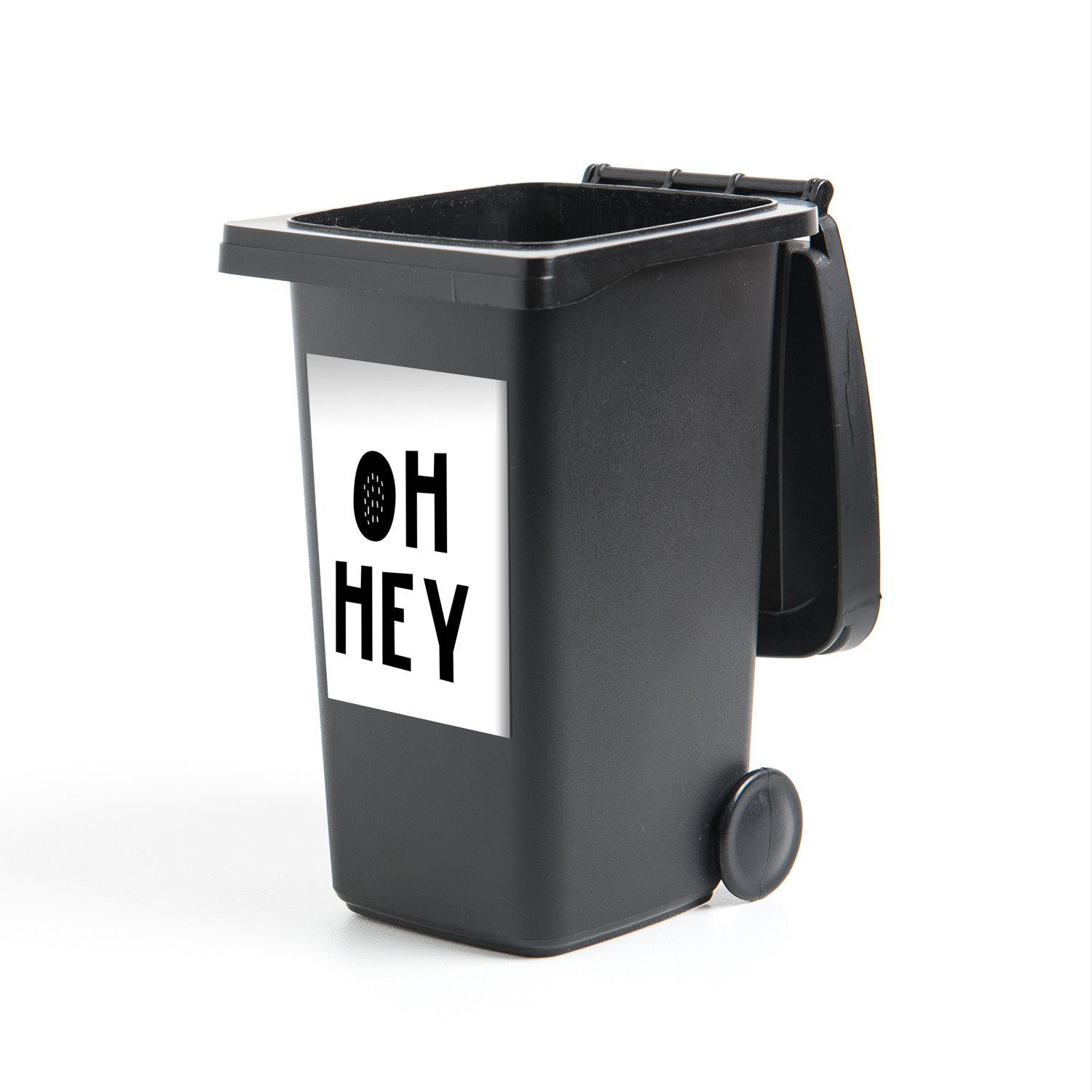 MuchoWow Wandsticker Kinderillustration mit dem Zitat "Oh hey" auf