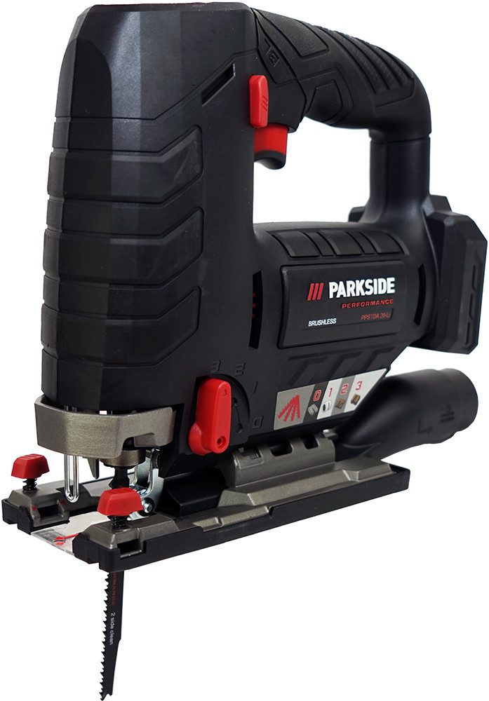 PARKSIDE PERFORMANCE® Akku-Stichsäge 20V Akku Stichsäge PPSTDA 20 (ohne Akku), 5 wählbare Schnittwinkel