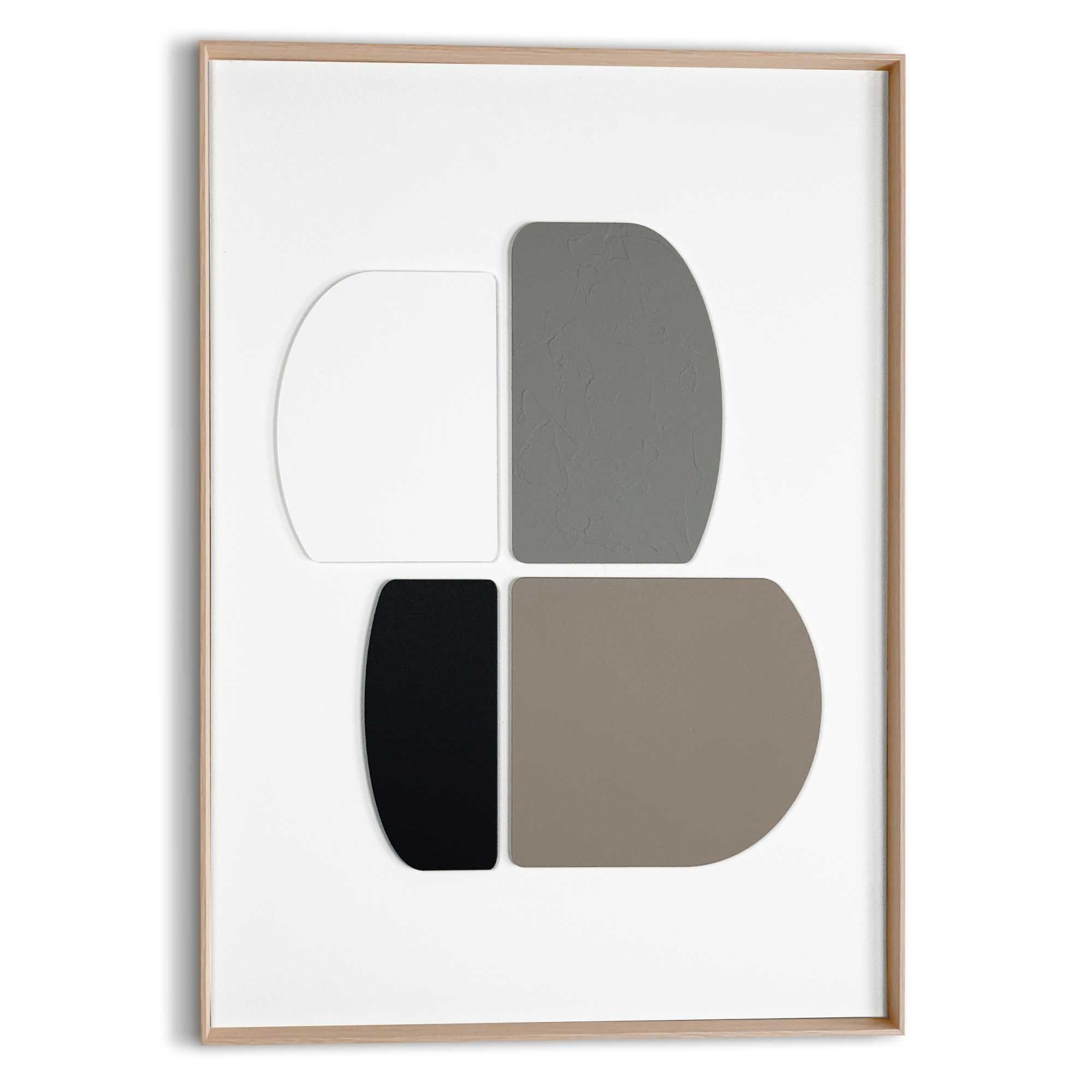 Reinders! Wandbild Sculpted Silence, Wohnzimmer - Beige - MDF - Abstrakt - 50x70 cm
