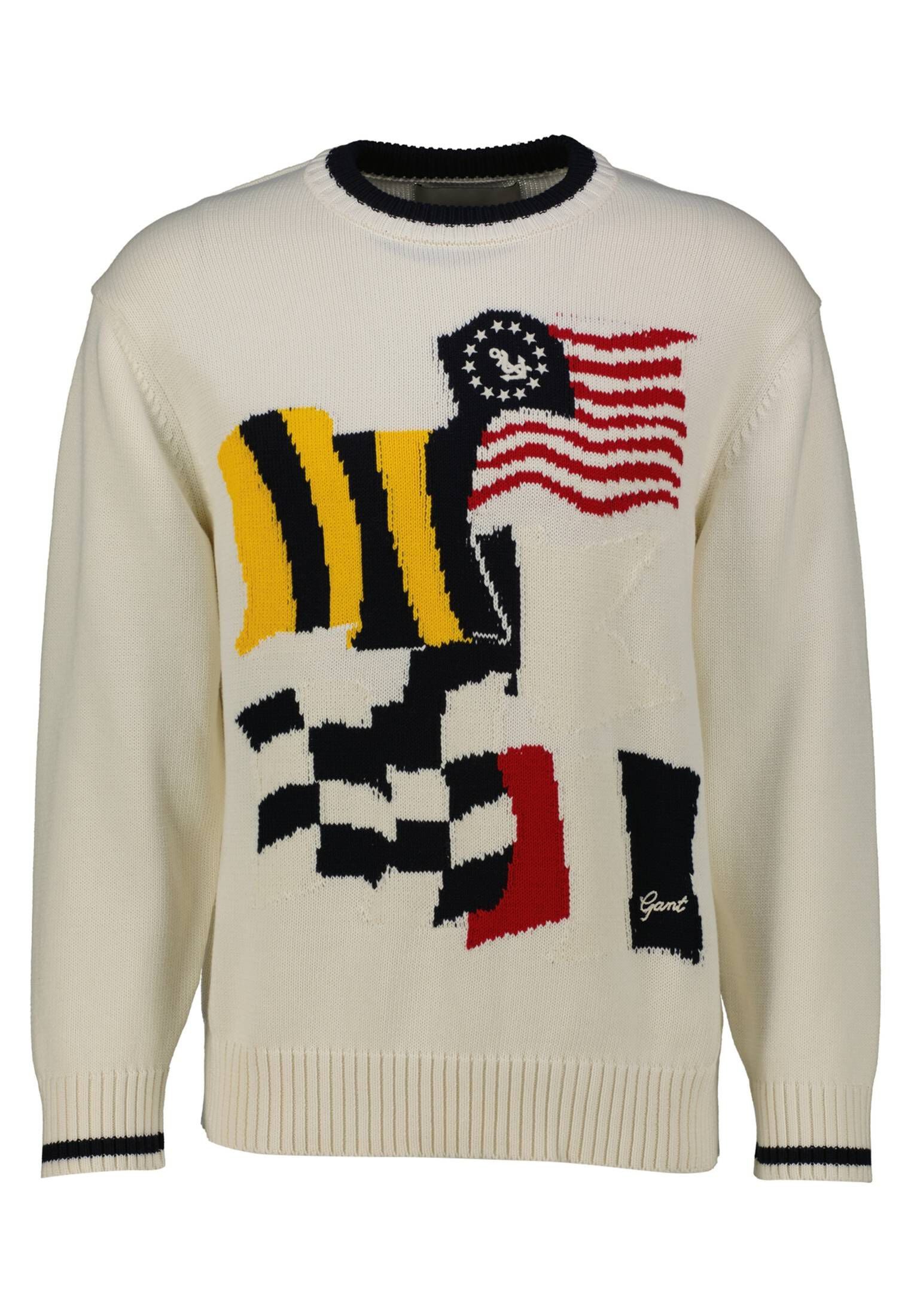 Sweater Strickpullover Herren GrÃ¼n Strickpullover Gant Lambswool