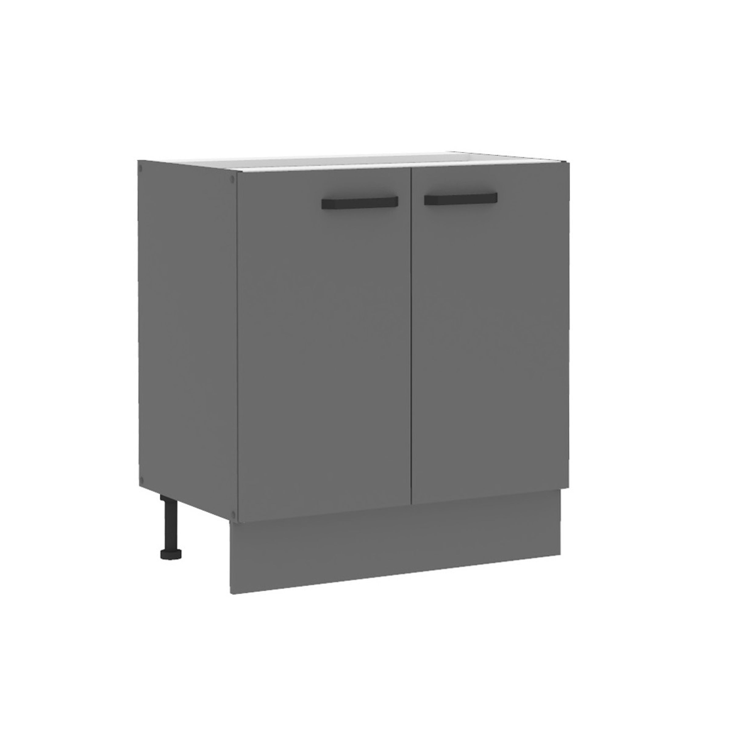 Küchen-Preisbombe Unterschrank 80 cm Küche NESSA Anthrazit Küchenzeile Küchenblock Einbauküche