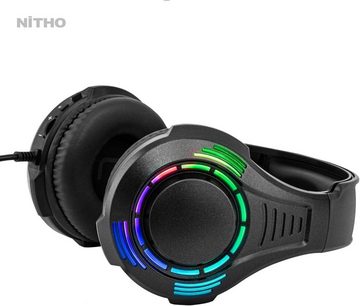 NITHO SND-RADR-K Gaming-Headset (Hochleistungs-Magnettreiber für beeindruckenden Sound und verlustfreie Klangqualität., Vielseitiges Gaming-Headset: Dein Weg zu grenzenlosem Gaming-Vergnügen)