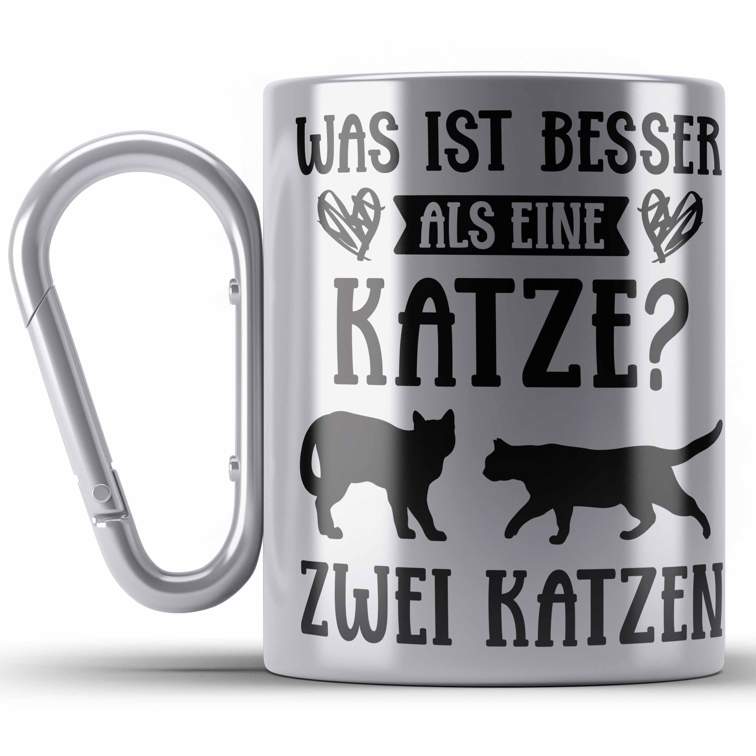 Trendation Thermotasse Katze Spruch Edelstahl Tasse Lustig Geschenk Edelstahl Edelstahl Tasse
