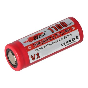 EFEST Efest IMR 18500 V1 - 1100mAh 3,7V (Pluspol flach) Akku 1100 mAh (3,7 V)