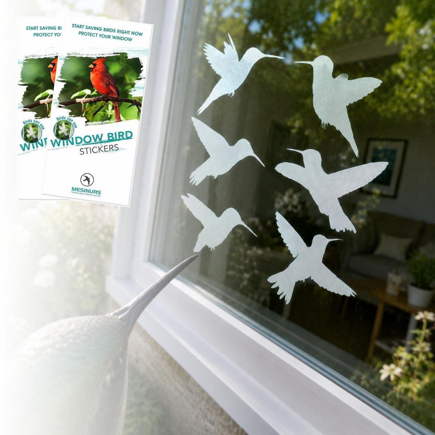 LuxusKollektion Fensterbild Vogelaufkleber Anti-Kollision 12Stk