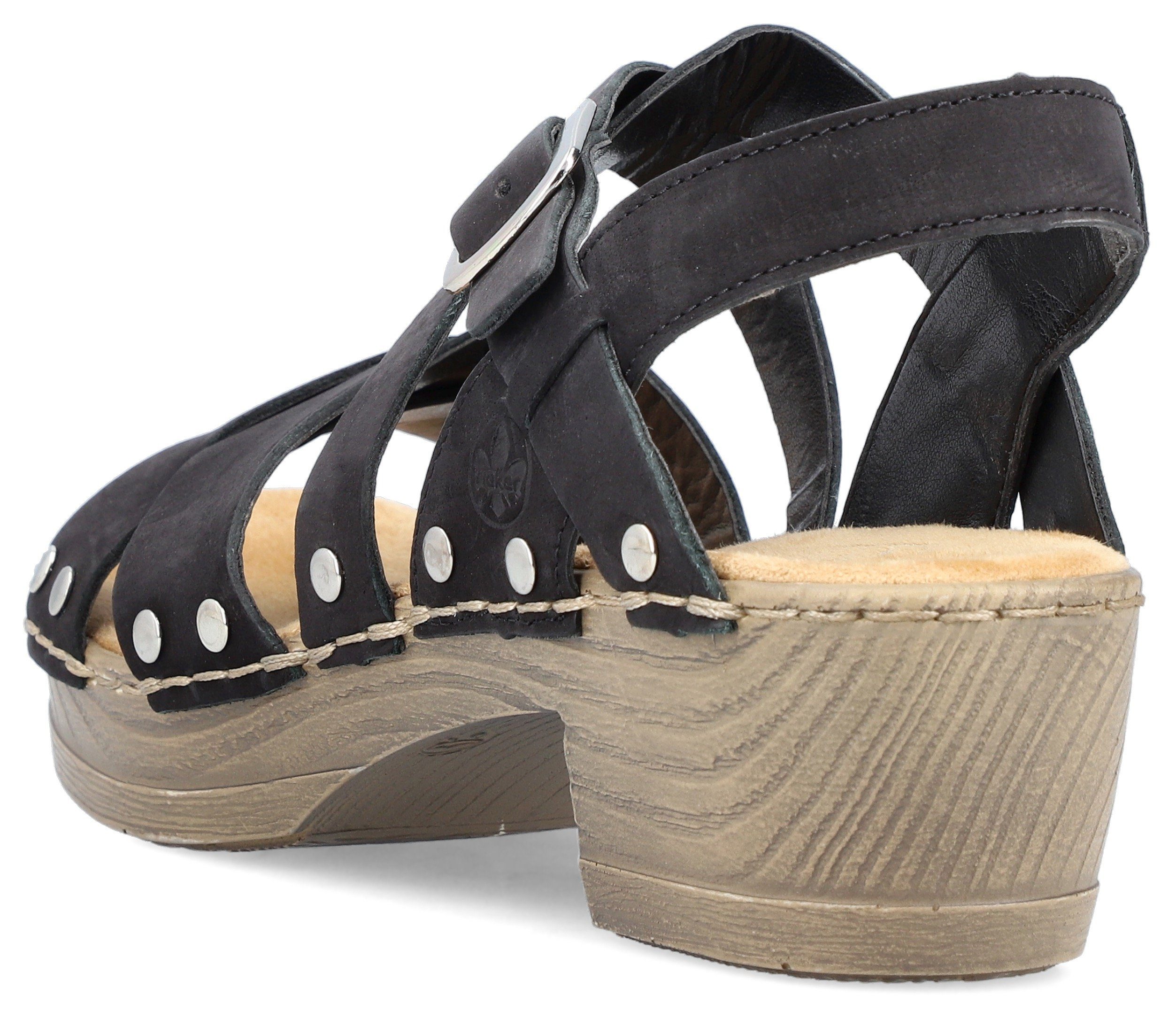 Schuhe Sandaletten Rieker Sandalette mit Nietenverzierung
