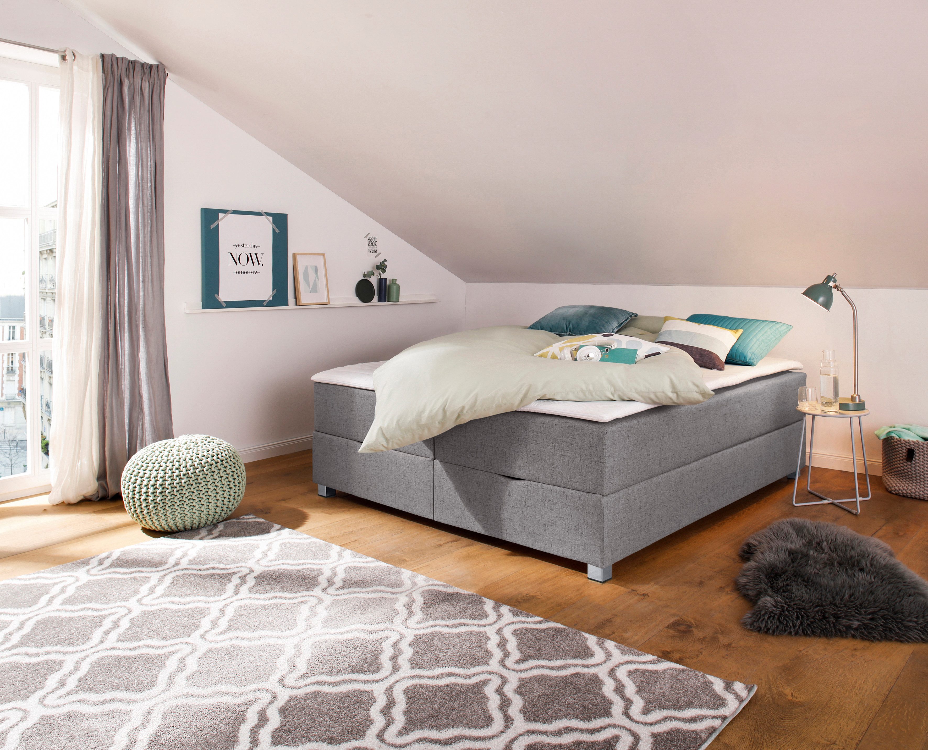 Home affaire Boxbett Alexis, ohne Kopfteil - ideal für Räume mit Dachschrägen; in 4 Breiten