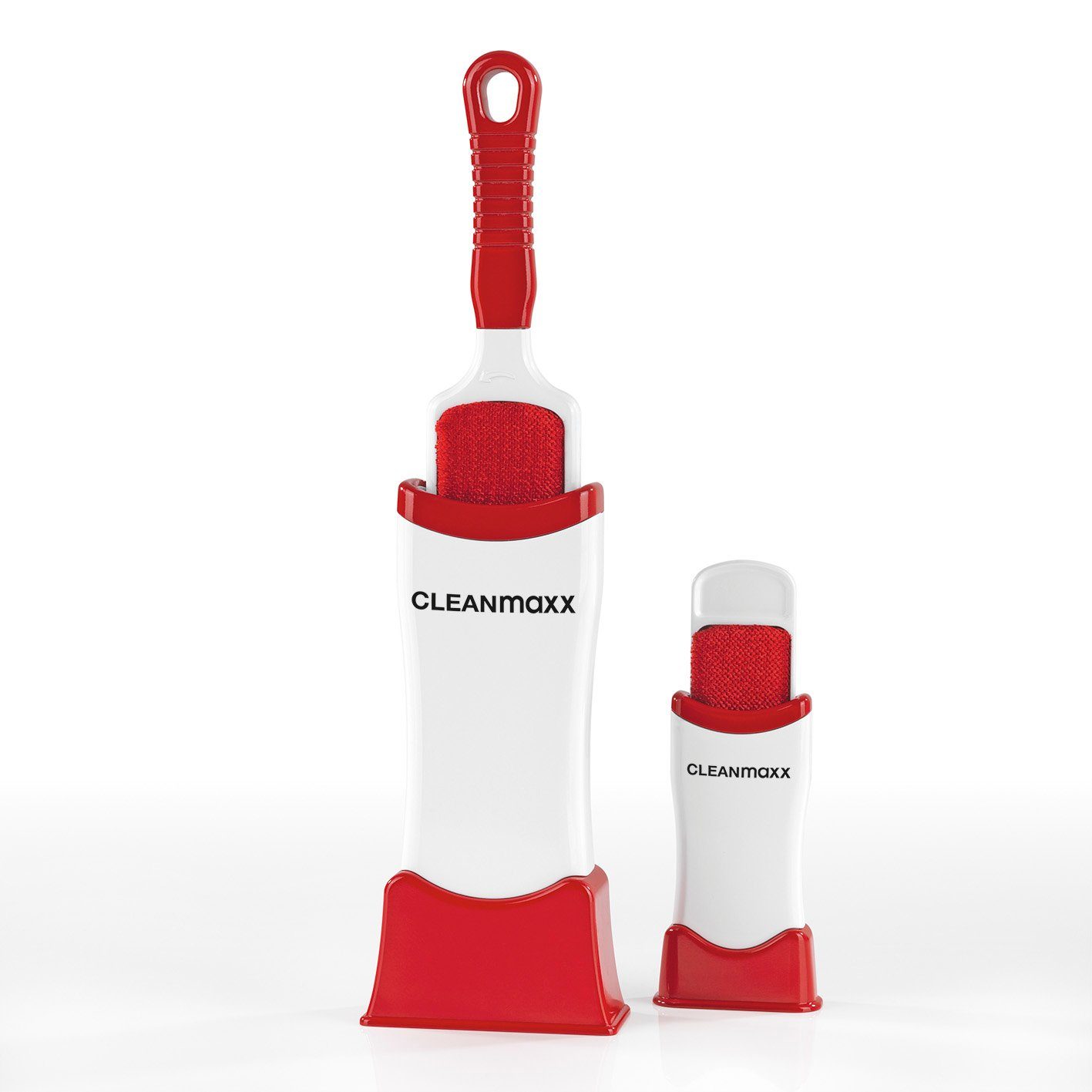 CLEANmaxx Fusselbürste Reisefüsselbürste, Fusselschreck 4-teilig rot