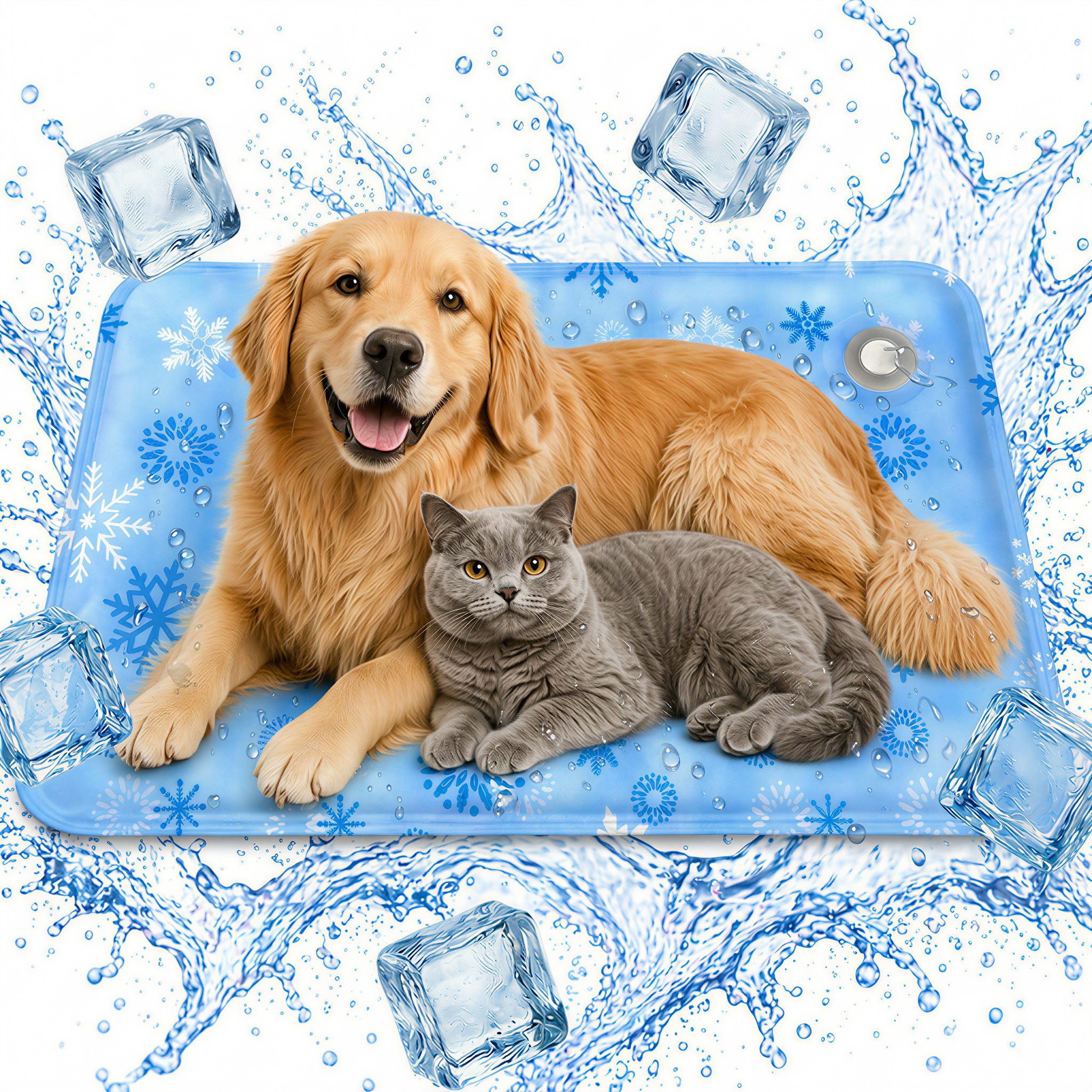 SWGOTA Hundematte Kühlmatte Hund Katze 60-120CM,Schnelles Kühlen,Sichermateria,Kratzfest, Kühldecke Hund faltbar & leicht zu reinigen,für Zuhause/Unterwegs/Auto