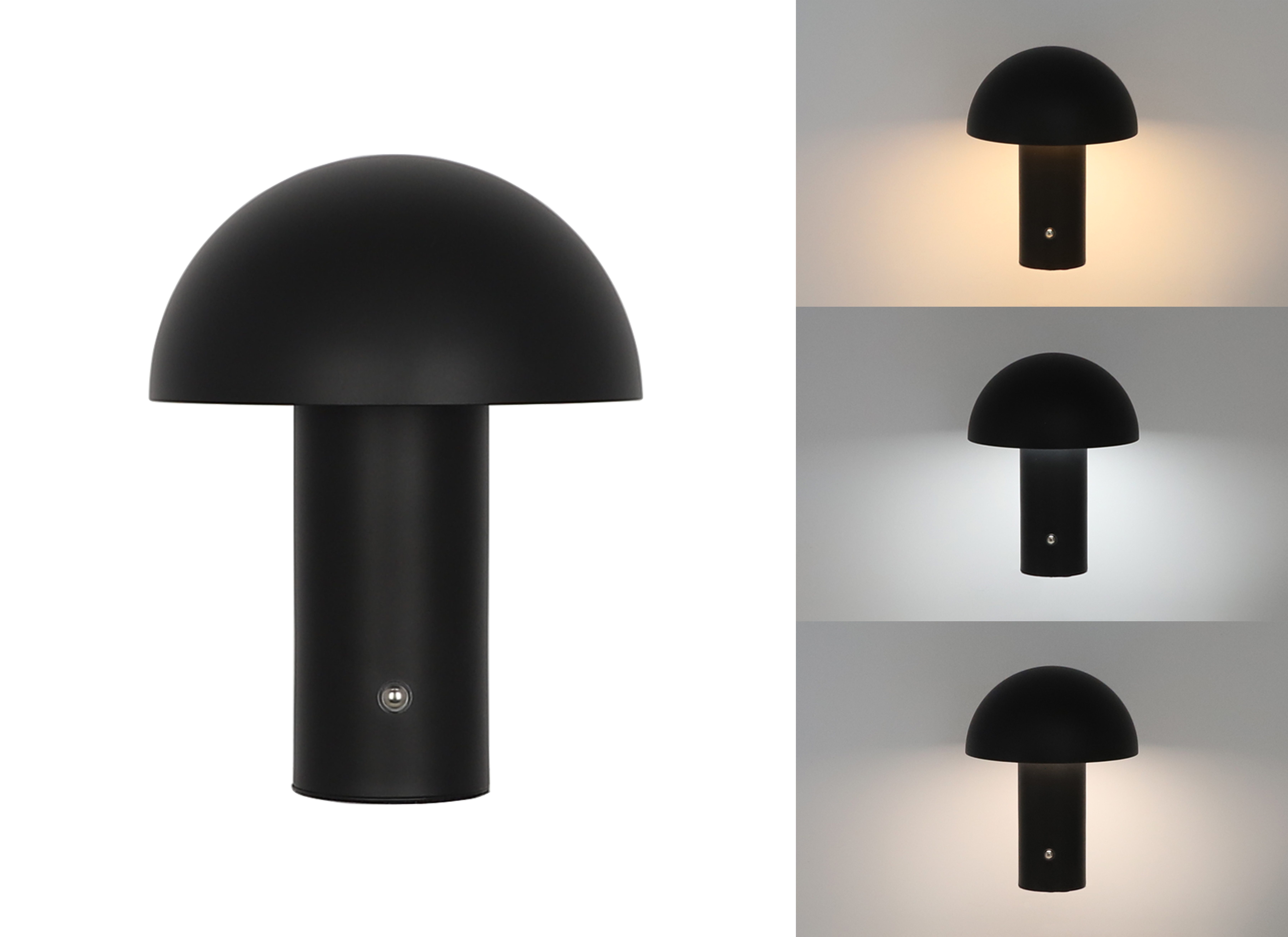 s.Oliver LED Tischleuchte Hillu, Dimmer, Dimmfunktion, Ein-/Ausschalter, USB-Anschluss mit Ladefunktion, USB-Ladefunktion, mehrere Helligkeitsstufen, LED fest integriert, warmweiß - kaltweiß, dimmbar, Typ-C-Ladekabel, CCT, Akku, Tischlampe kabellos, Akkulampe