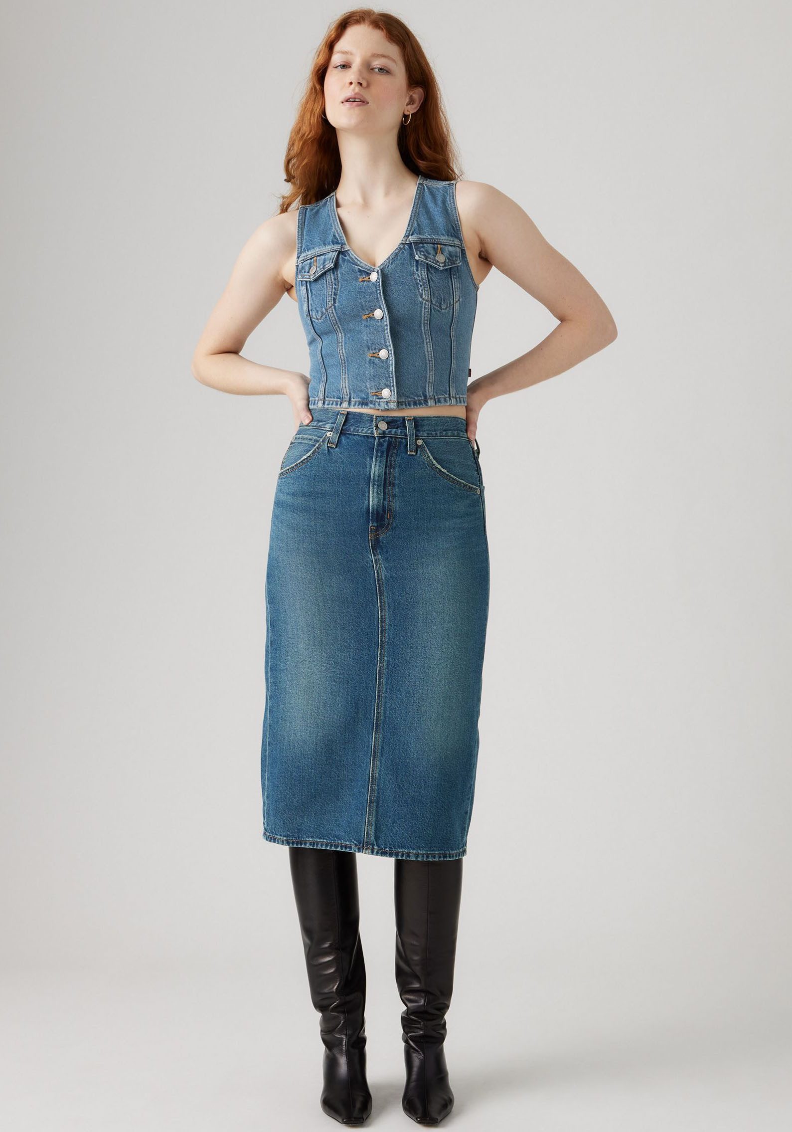 Levi's® Jeansrock HR BACK SLIT SKIR mit Schlitz hinten günstig online kaufen