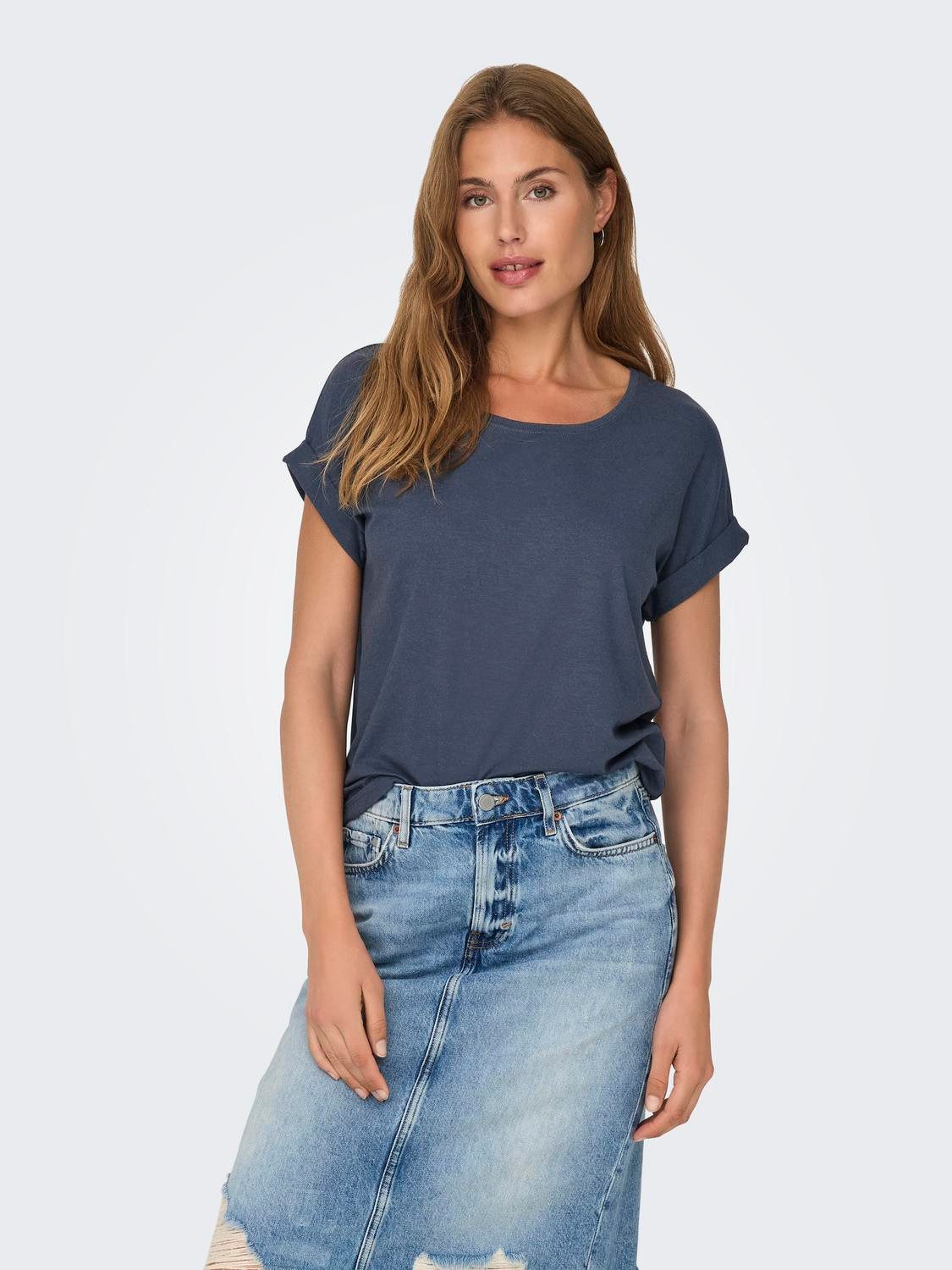 ONLY T-Shirt ONLMOSTER – Kurzarmshirt mit Aufschlag und klassischem Look un günstig online kaufen