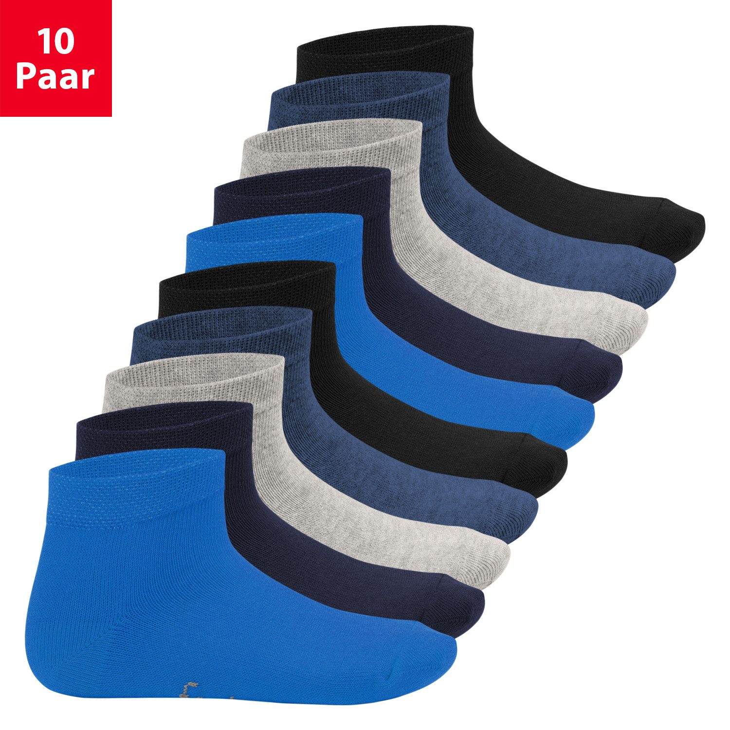 Footstar Kurzsocken EVERYDAY! 10 Paar Kinder Quarter Socken Kurzsocken