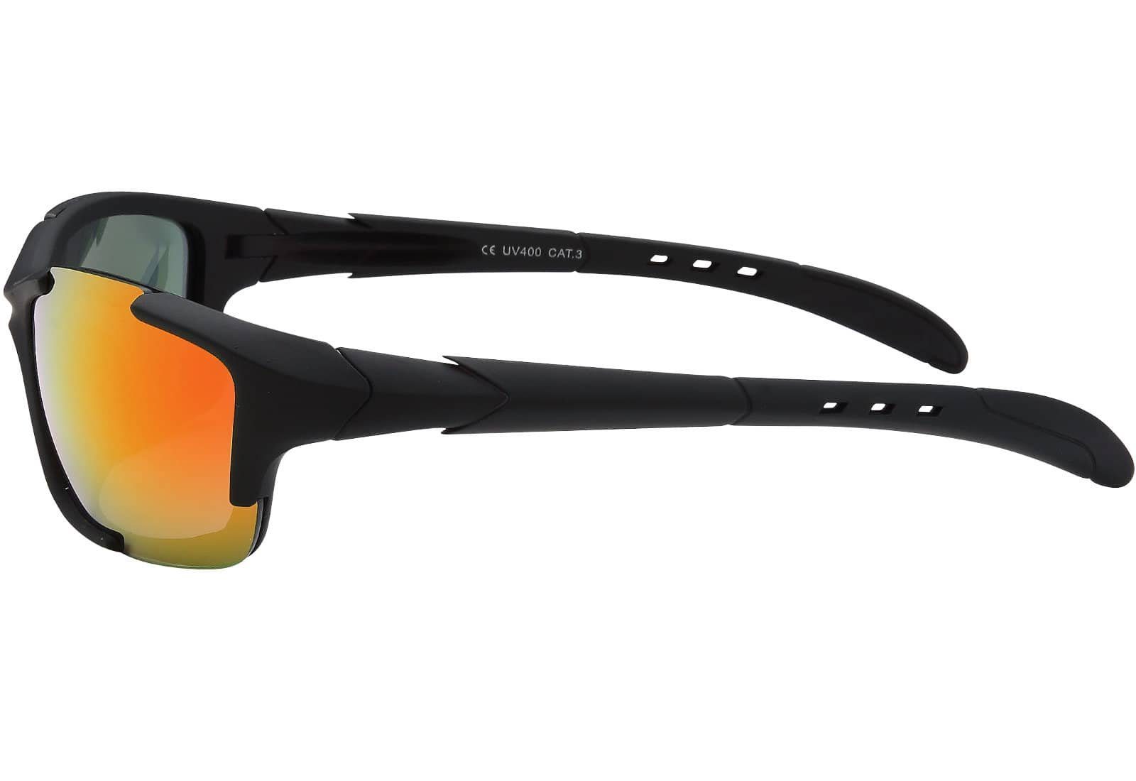 mit (Packung, 1-St), Sonnenbrille, Linsen Rot Fahrradbrille Polarisierte Schwarz Herren polarisierten Eyewear BEZLIT