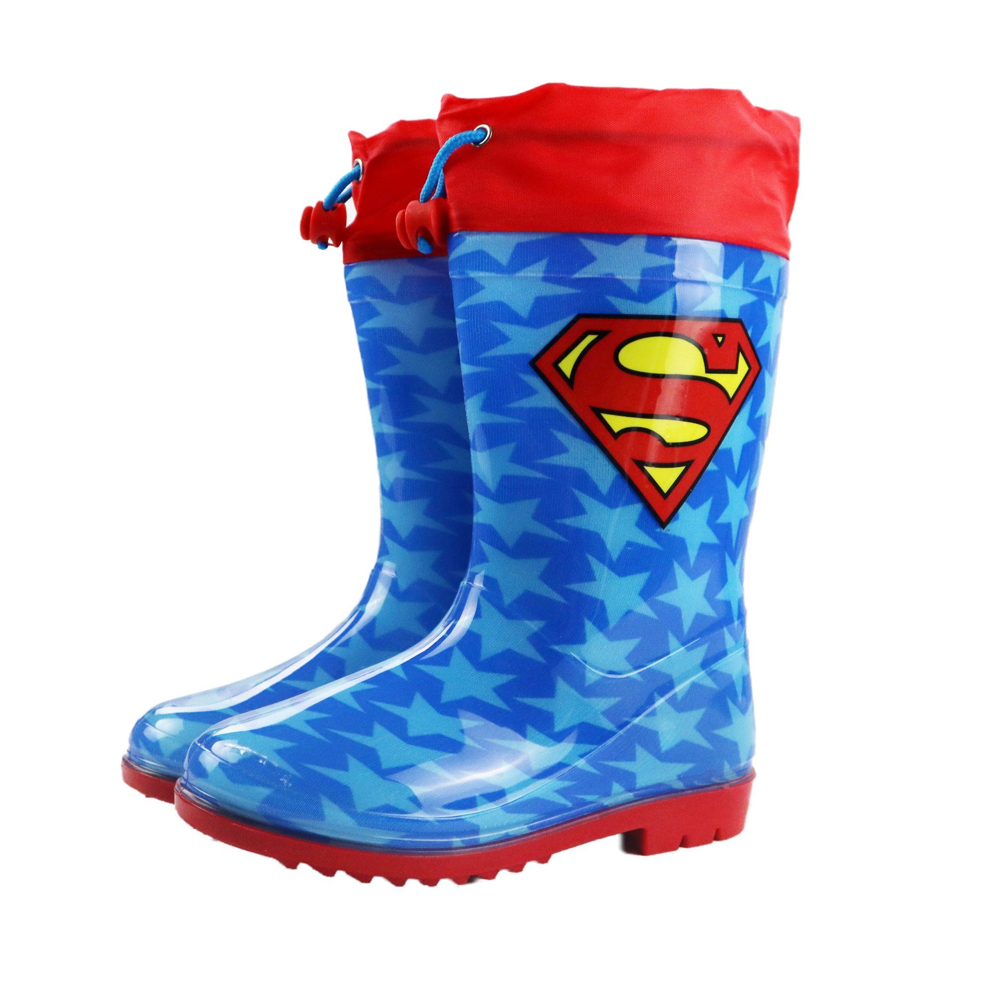 DC Comics DC Comics Superman Kinder Stiefel Regenstiefel Gummistiefel Gr. 25 bis 34