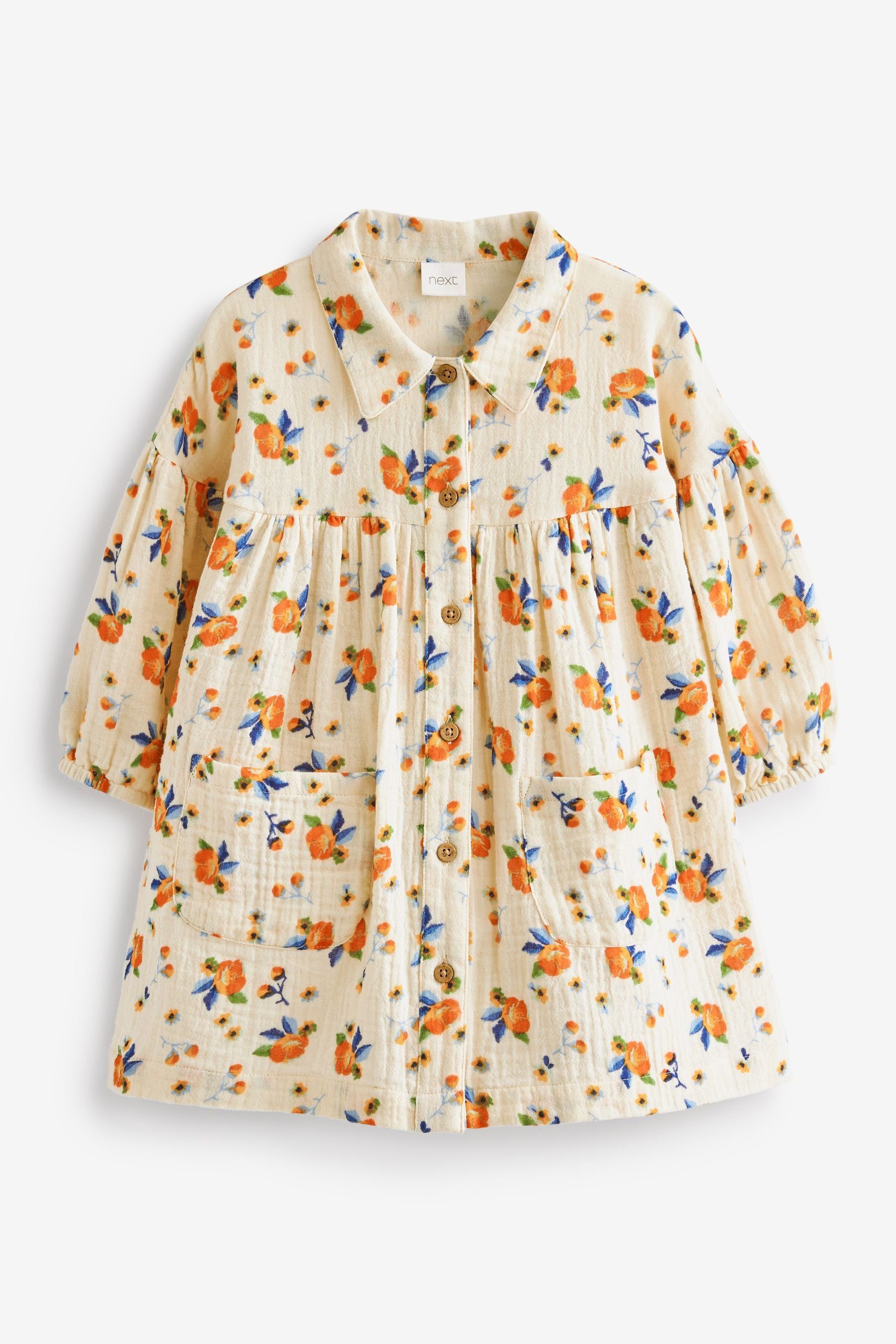 Next Blusenkleid Hemdkleid aus Baumwolle (1-tlg)