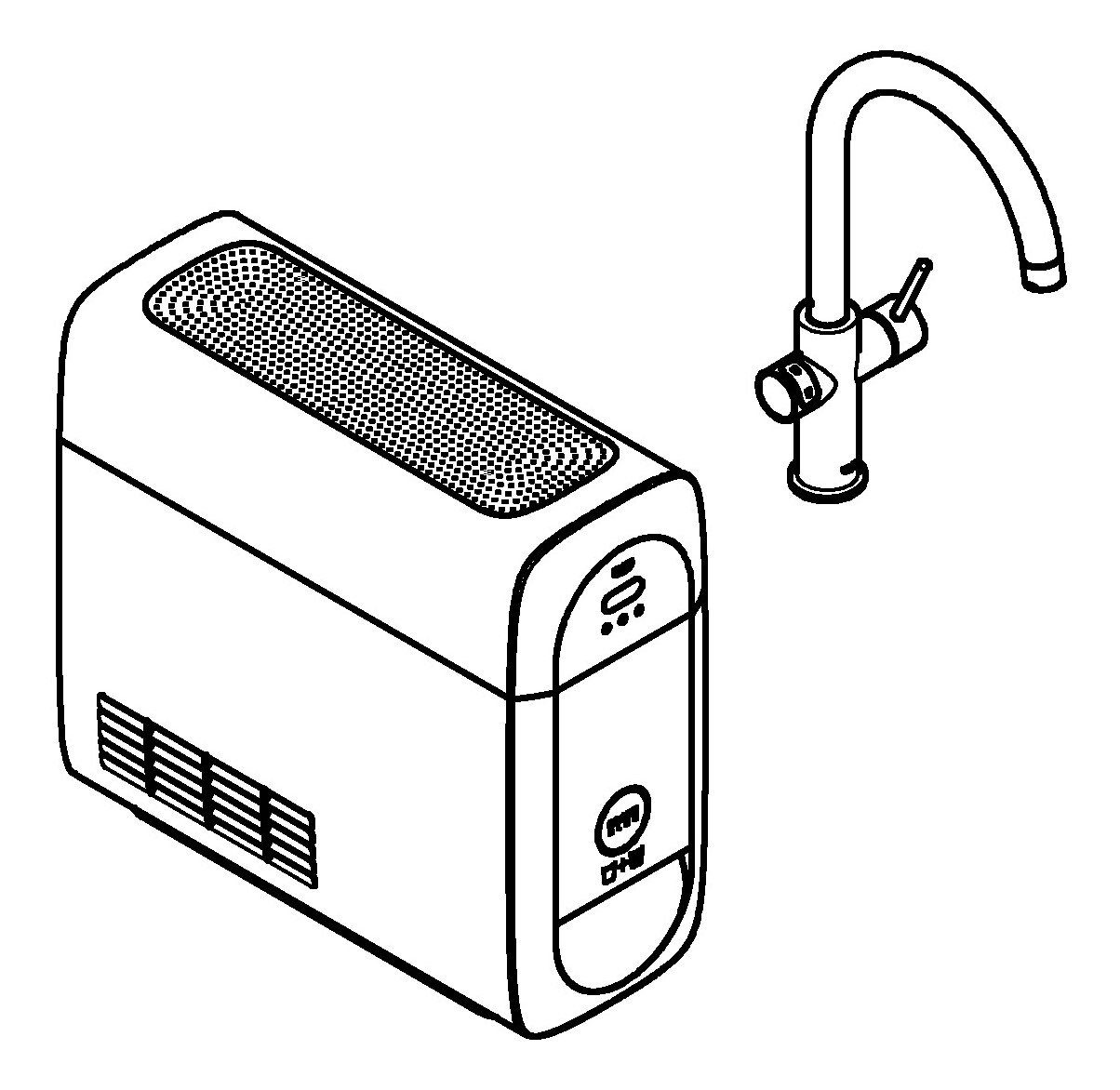 Grohe Küchenarmatur Blue Home Starterkit Spültischarmatur mit C-Auslauf