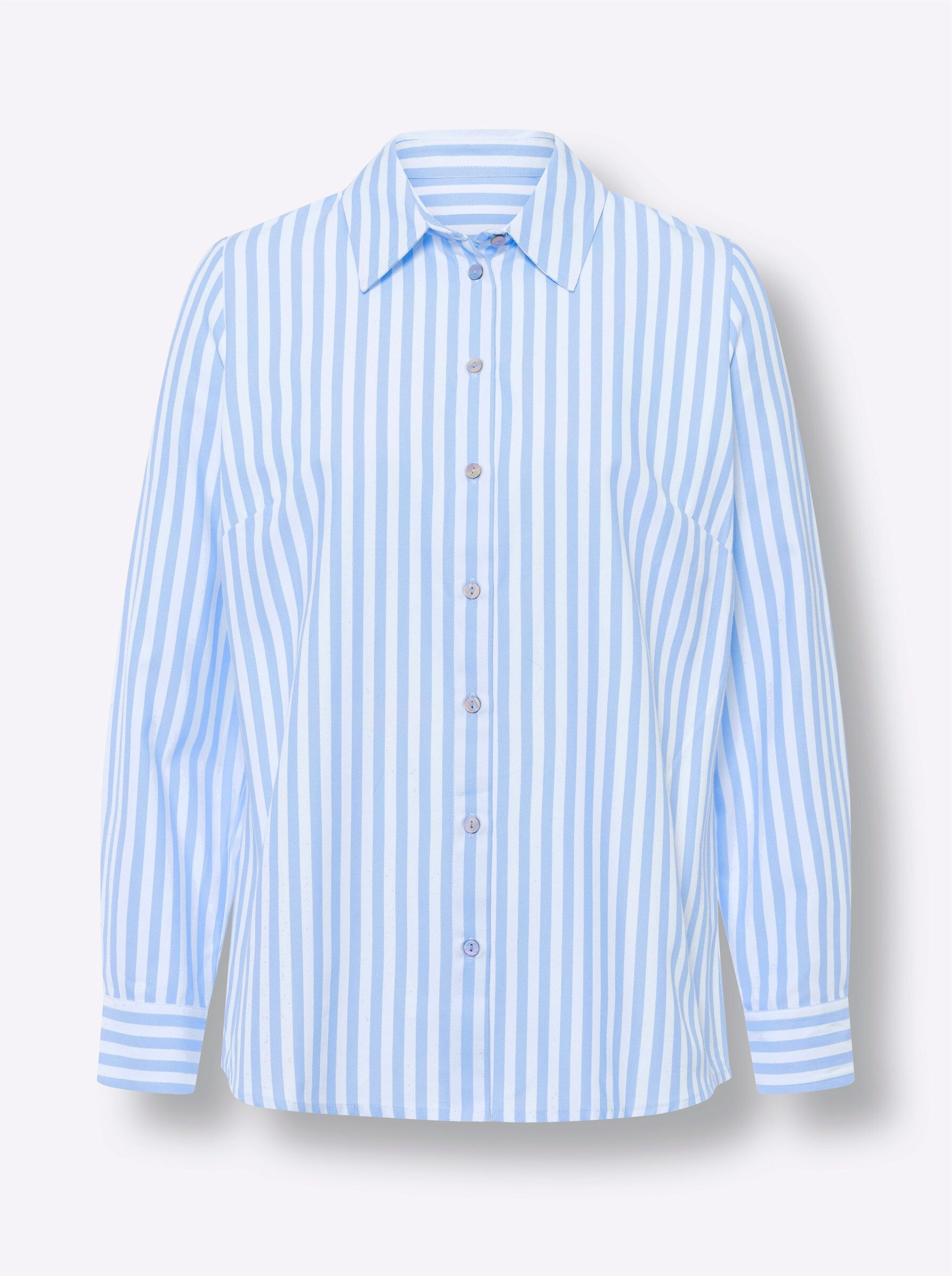 Klassische Bluse Streifenbluse Langarm