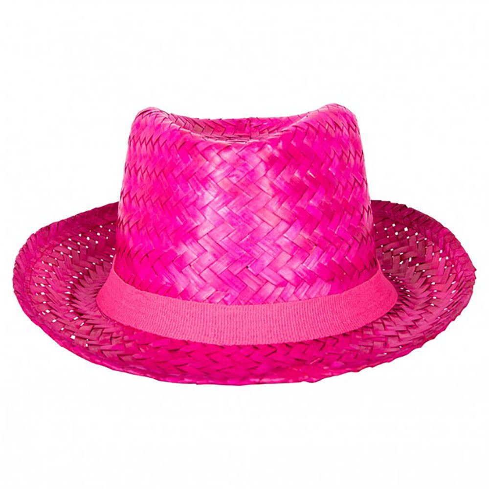 Kostüm Strohhut Caribbean rosa