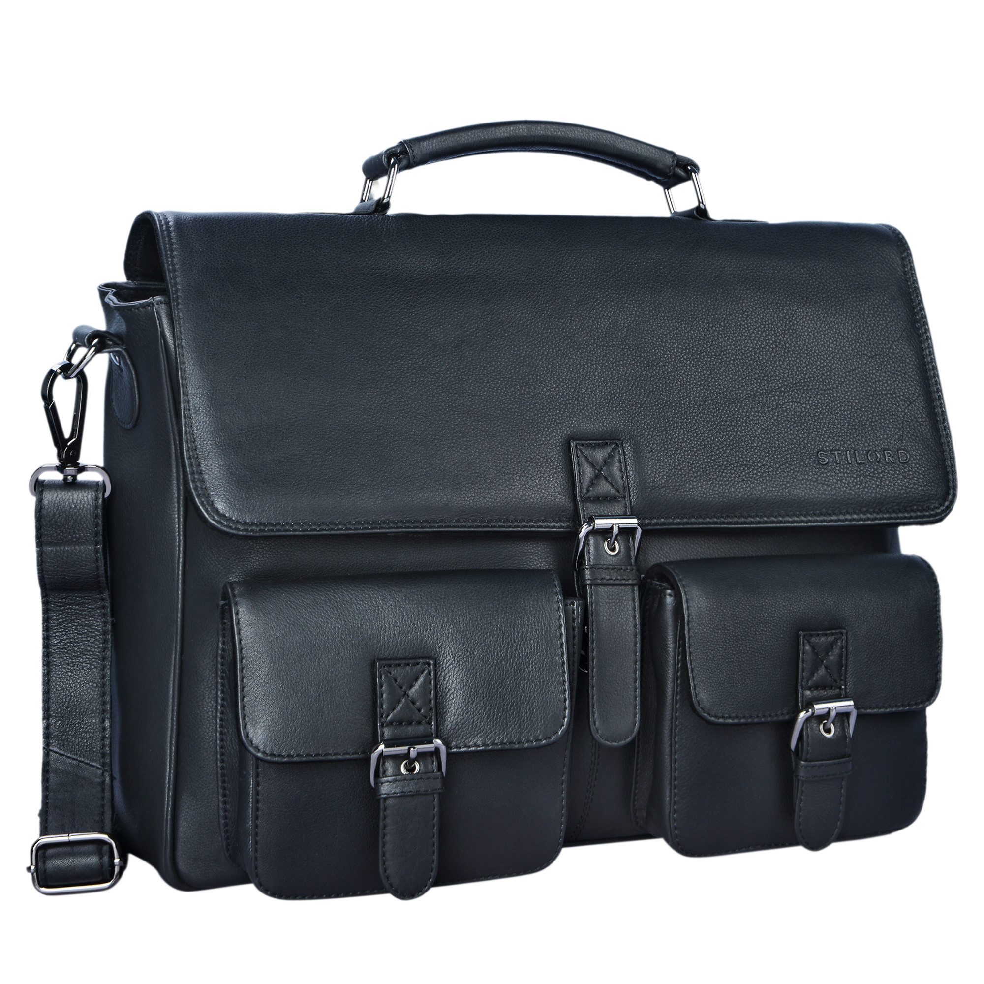 STILORD Aktentasche "Victor" Vintage Aktentasche Herren Leder