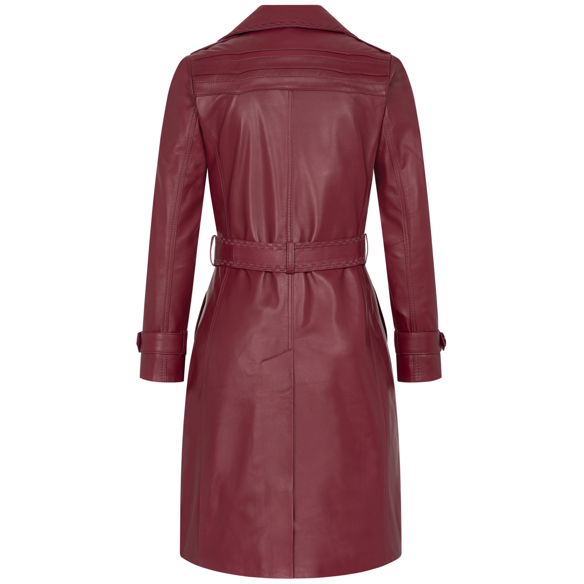 Mouflon Lederjacke Camila Einreihiger Ledertrenchcoat aus echtem, softem Lammnappa-Leder.