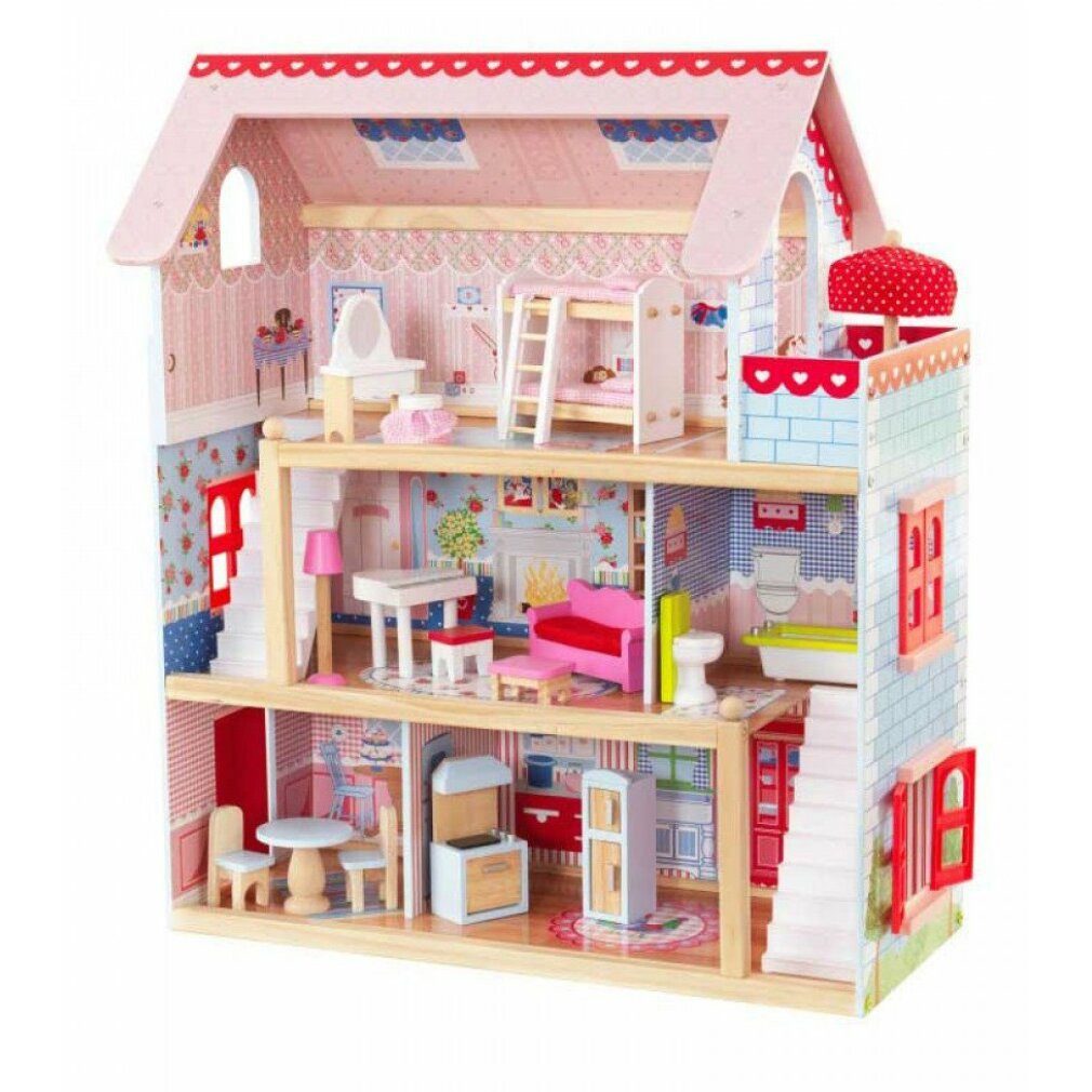 KidKraft® Puppenhaus KIDKRAFT Chelsea Puppenhaus mit Ausstattung