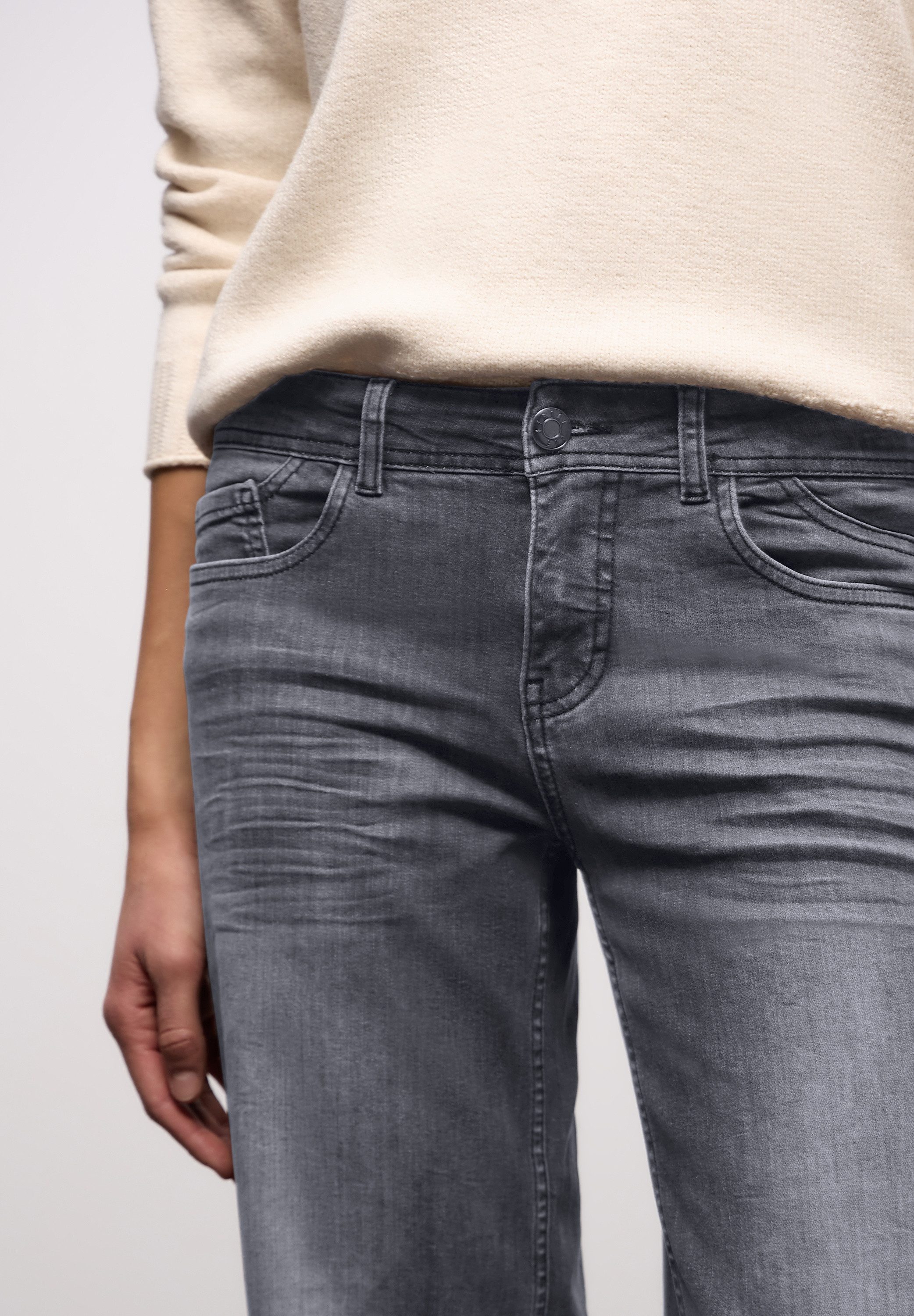 STREET ONE 5-Pocket-Jeans Style Wide Leg Wide Leg mit Stretch