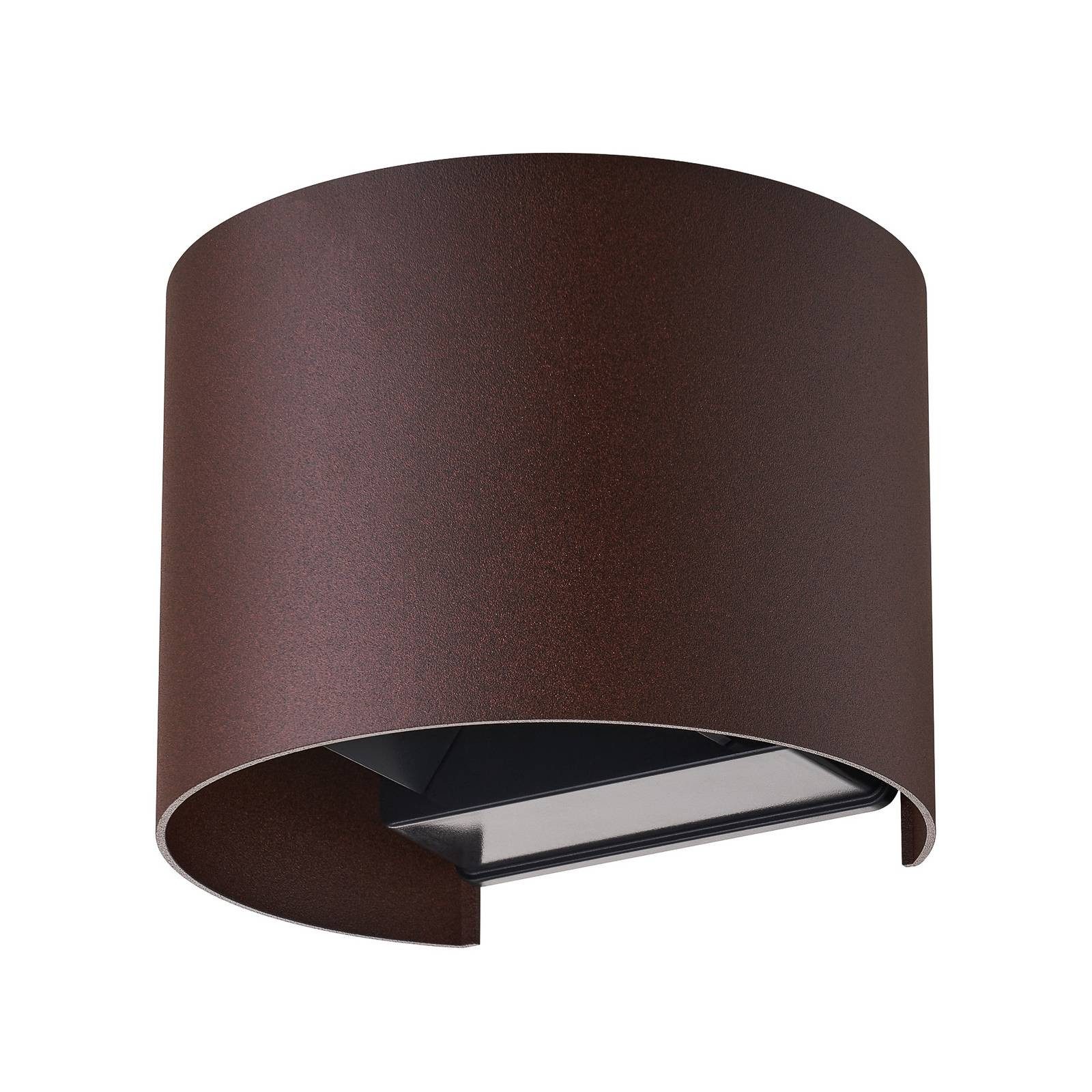 Lindby Außen-Wandleuchte Dara, LED, Kunststoff Braun Farbwechsel RGB + weiß IP54, LED 6,5 W gesamt, Farbwechsel RGB + weiß