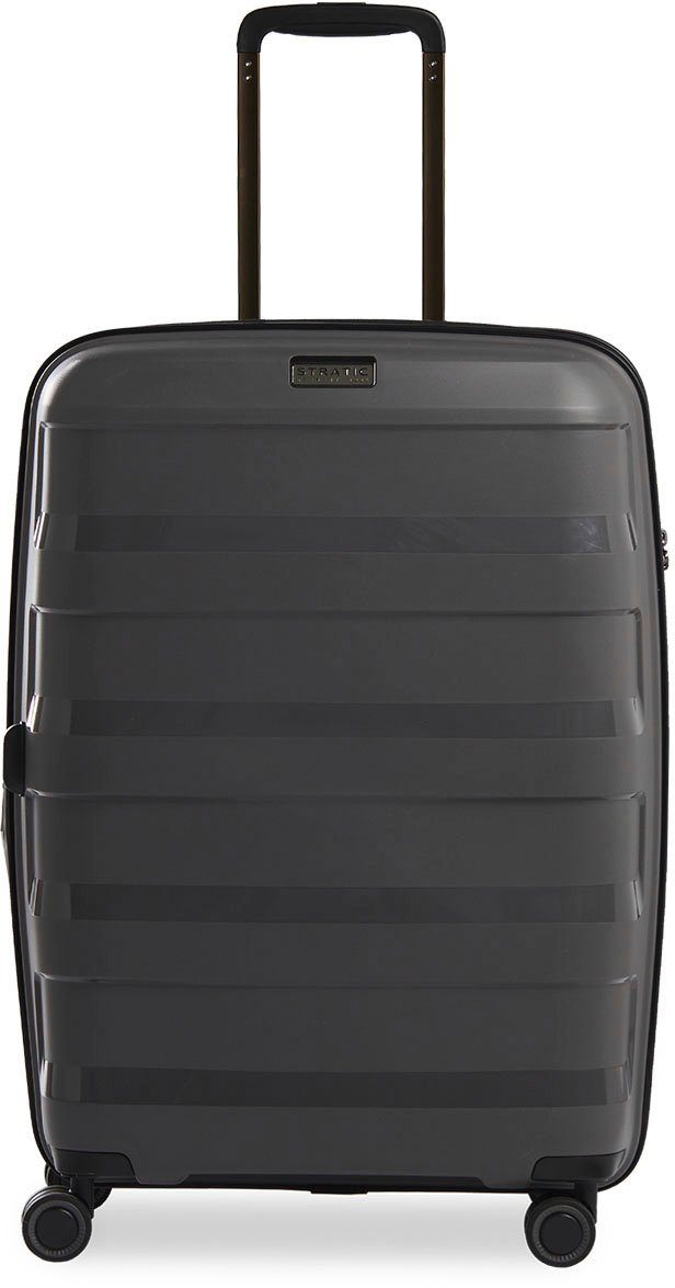 Hartschalen-Trolley Straw + M, dark grey