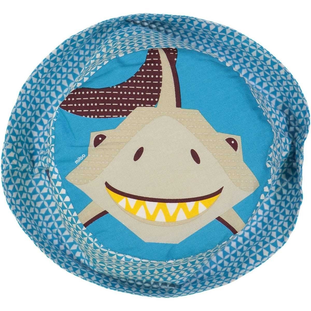 und Mustern S COQ Sonnenschutz - Tiermotiven Hai EN Sonnenhut Größe: Farbenfroher PATE mit Kinder-Hut
