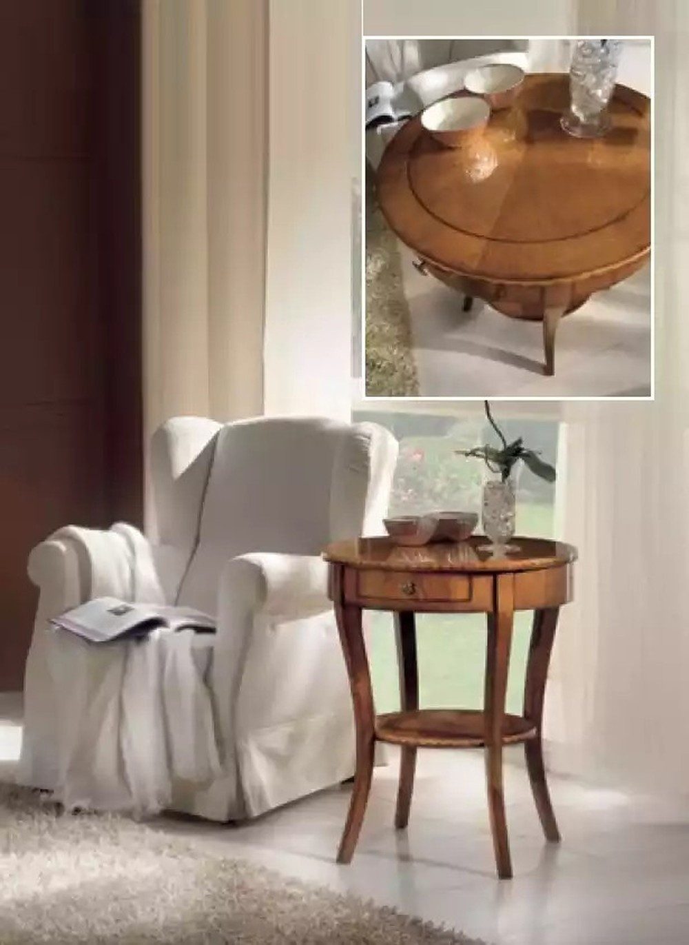 JVmoebel Beistelltisch Runder Kaffee Couchtisch für das Wohnzimmer – Design Beistelltisch (1-St., 1x nur Beistelltisch), Made in Europa