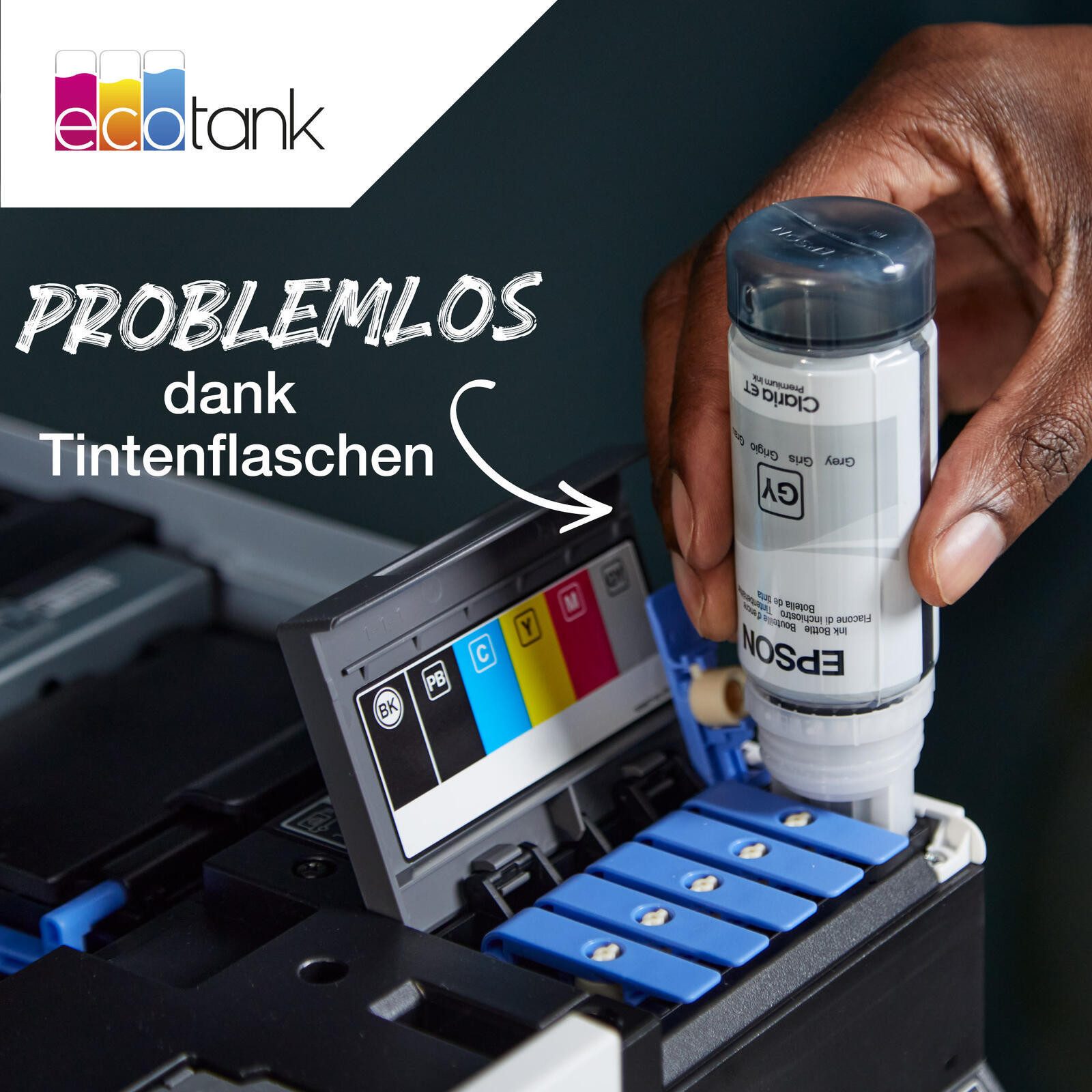 Epson EcoTank 664 4er-Pack Schwarz, Gelb, Cyan, Ma Tintenpatrone