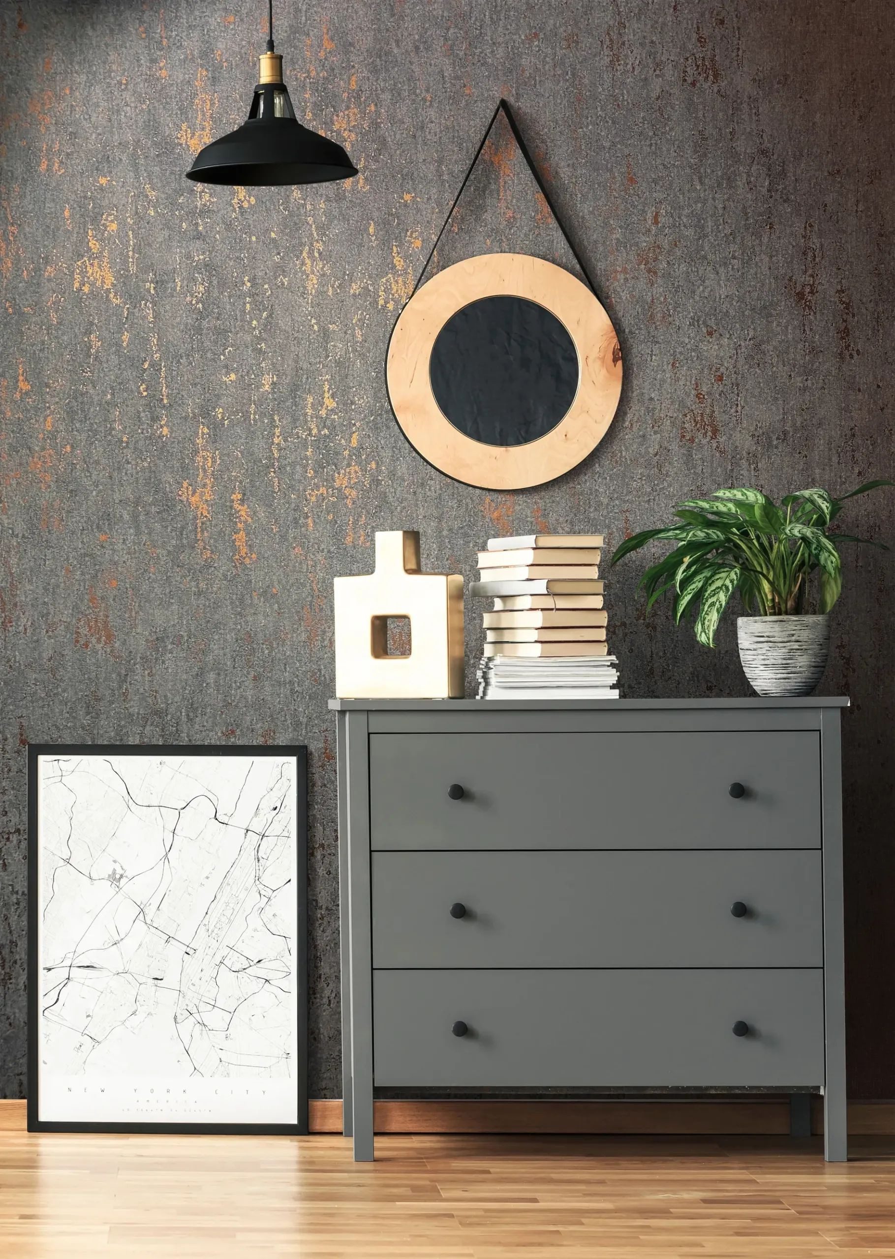 Marburg Vliestapete Tapete Urban Glow, geprägt, urban, moderne Vliestapete für Wohnzimmer Schlafzimmer Küche