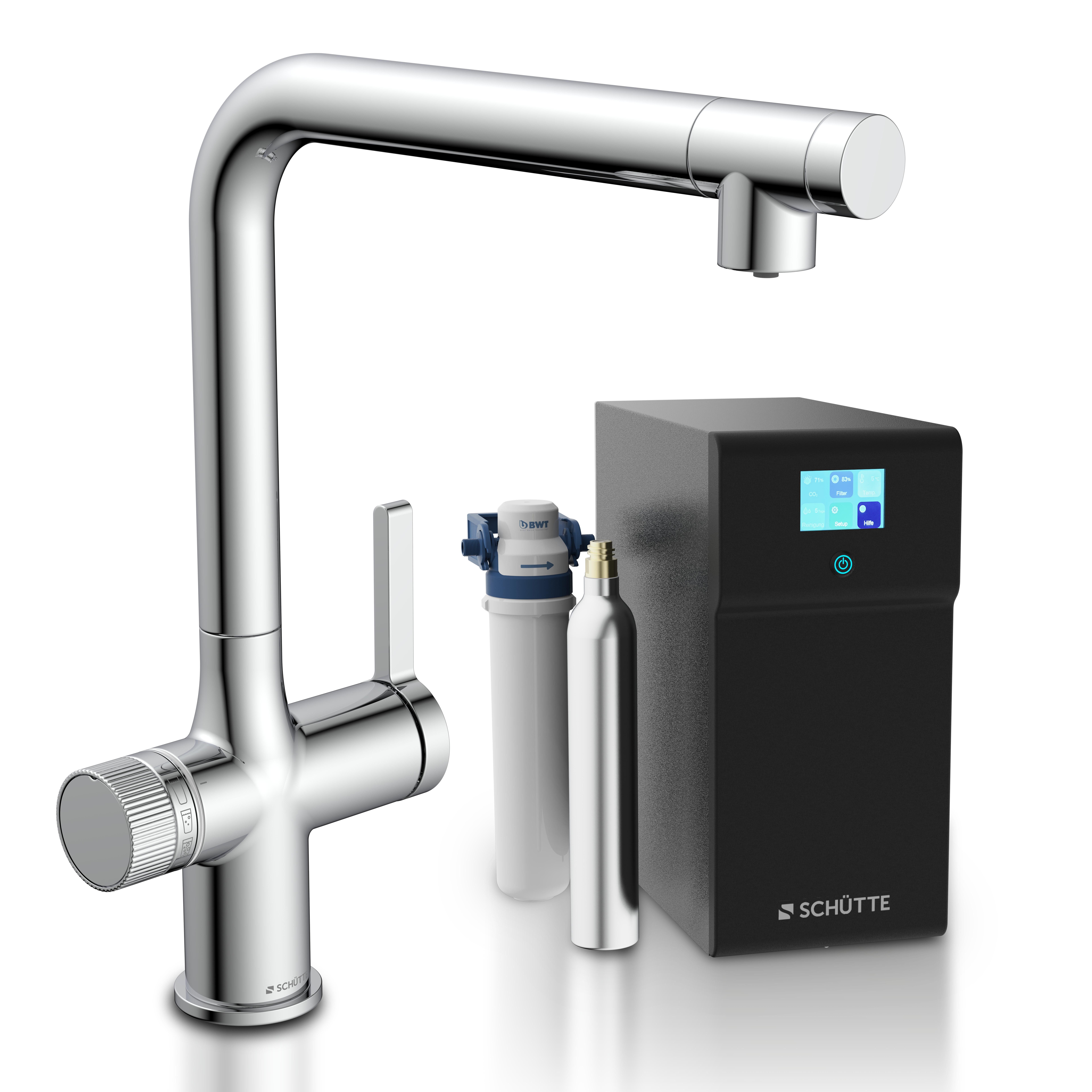 Schütte Küchenarmatur "AQUADUCT" Sprudelwasser-Spültischarmatur mit Kühlsystem, Filter, Filterkopf und handelsüblicher CO2-Kartusche – Bild 2 von 5